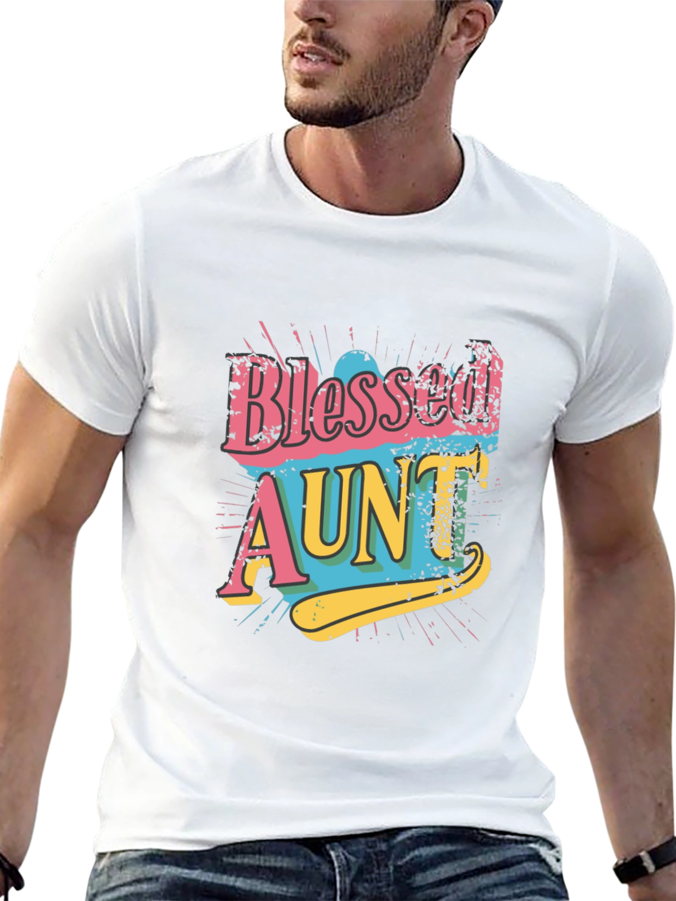 Black Blessed Aunt Graphic Tee - Trendy Family Apparel view 13