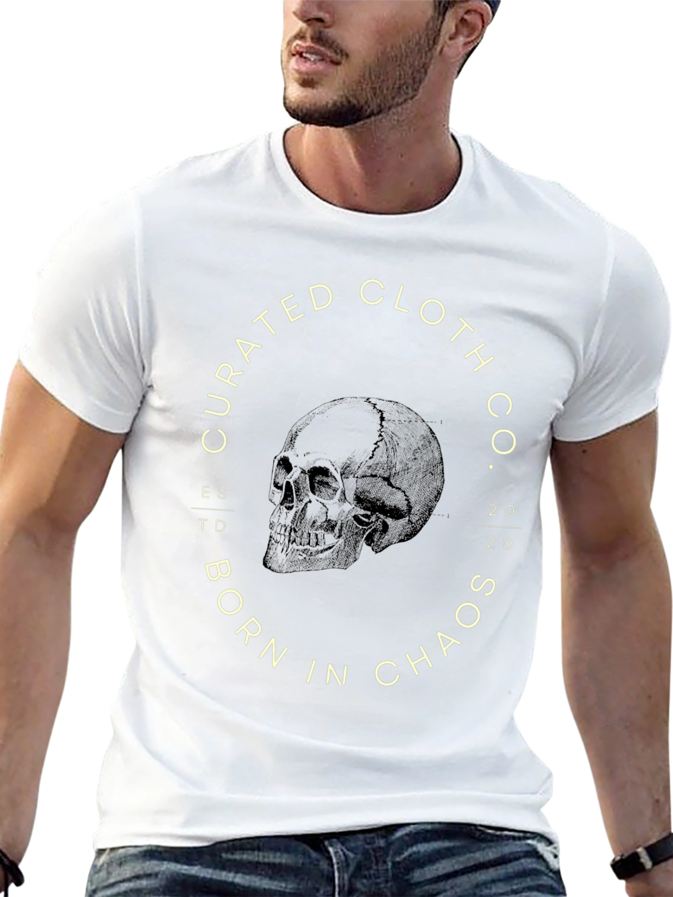 Black Curated Cloth Co. Skull Graphic Tee view 13