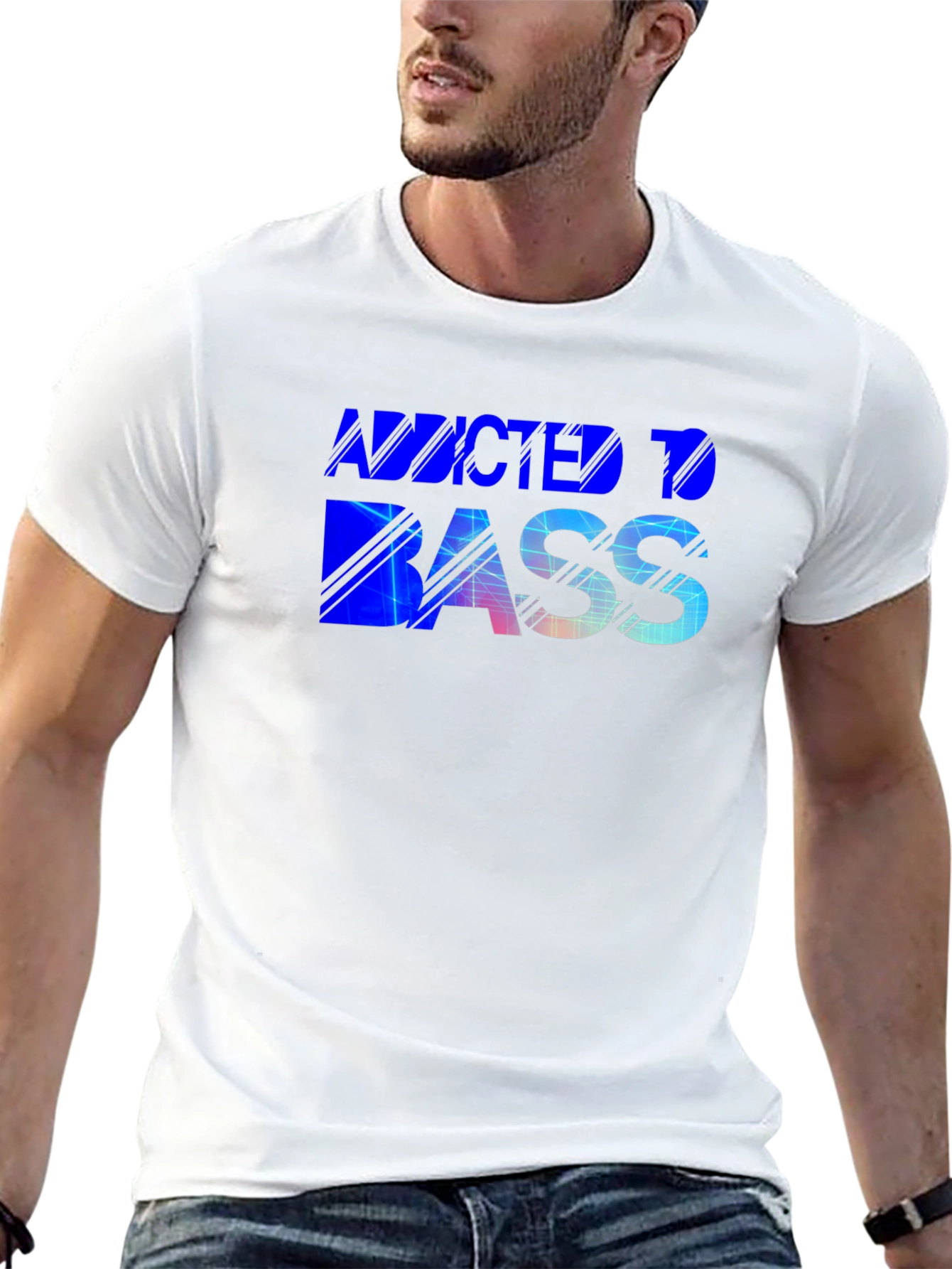 Black Addicted To Bass Graphic Tee view 13