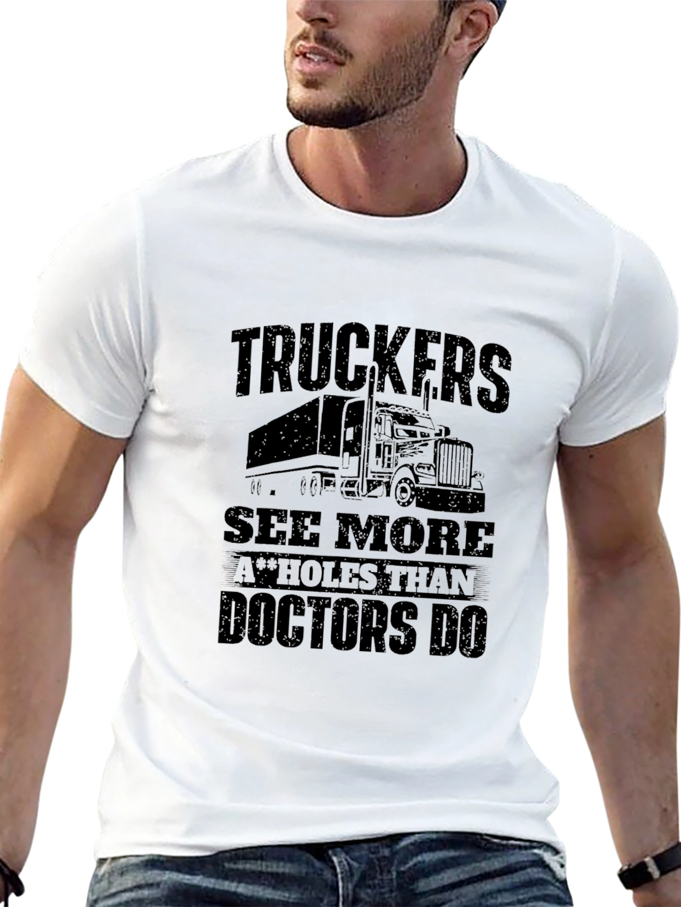 Black Truckers See More Funny Graphic Tee view 13
