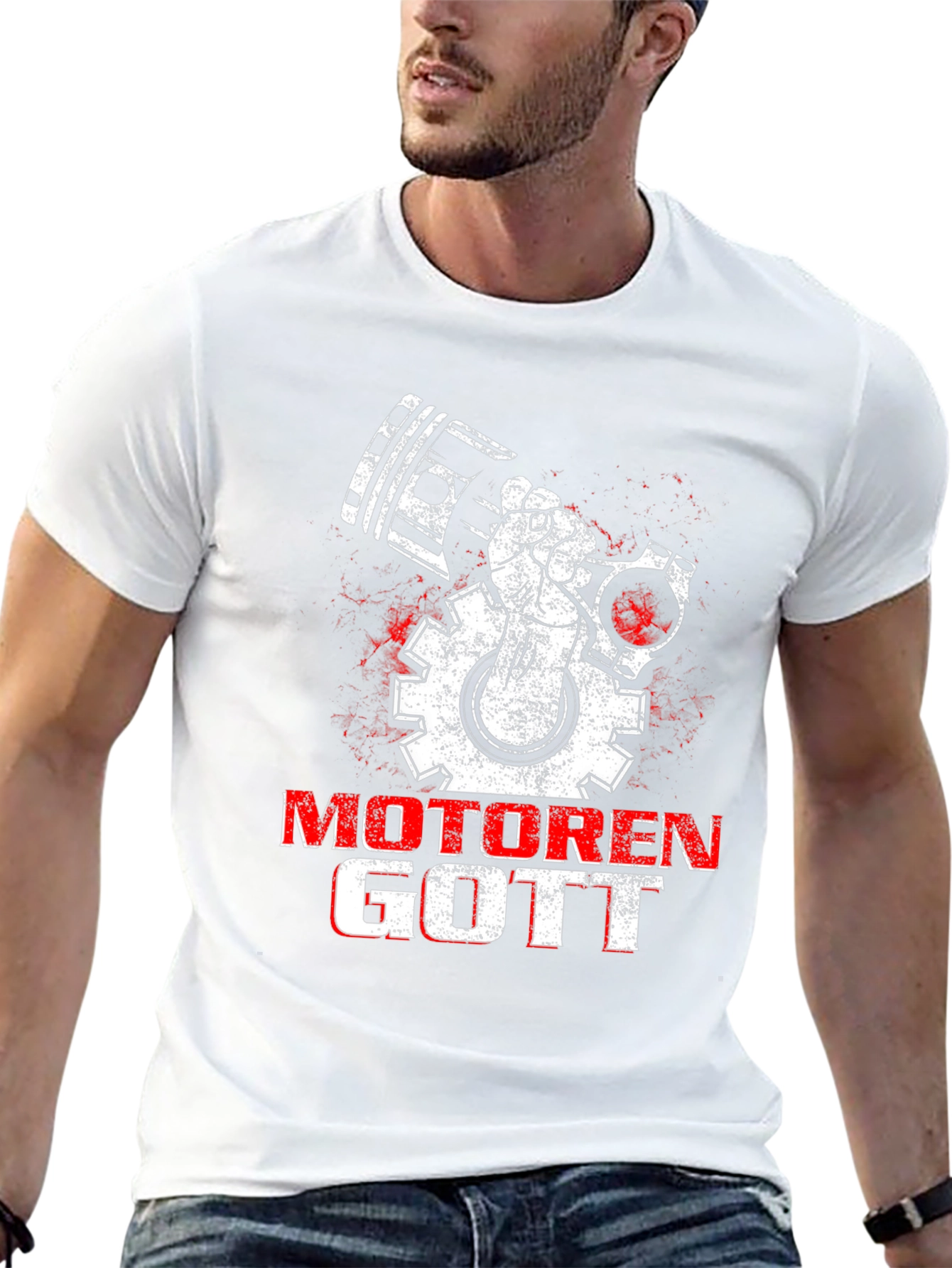Black Motoren Gott Black T-Shirt - Engine Lover view 13