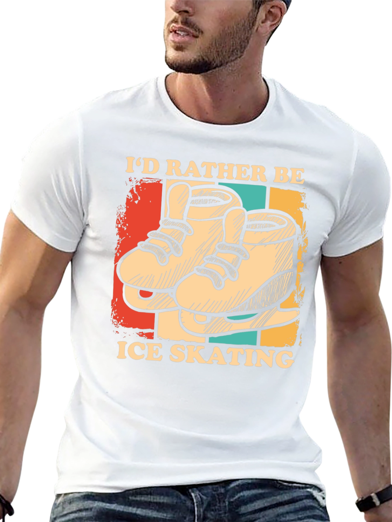 Black Ice Skating Graphic T-Shirt view 13