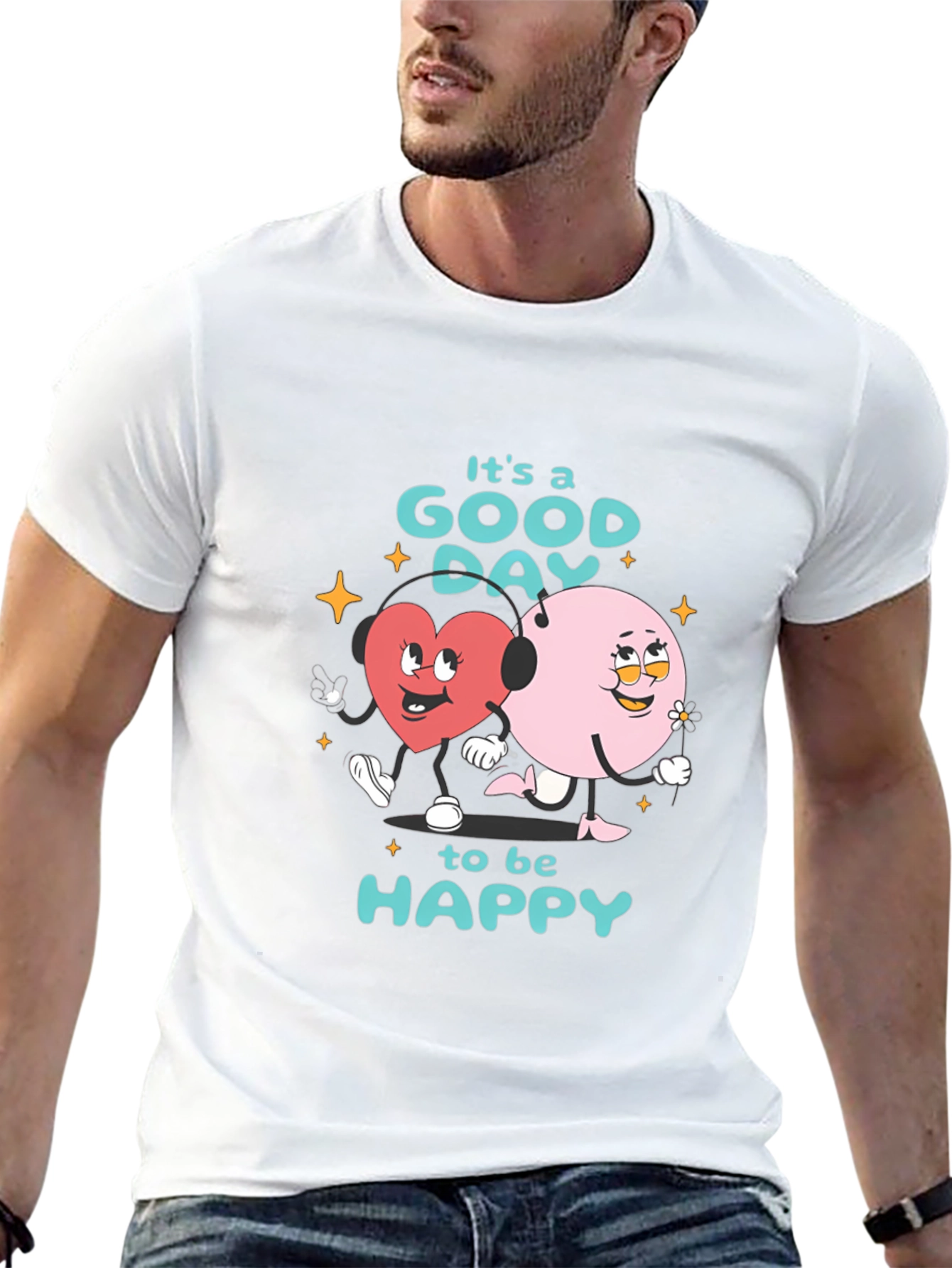 Good Day to be Happy Graphic Tee - 13