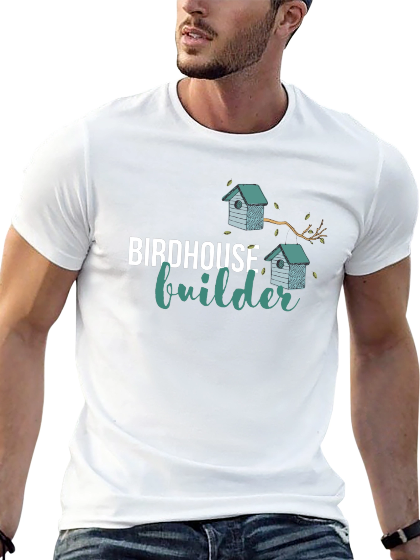 Black Birdhouse Builder Black T-Shirt view 13