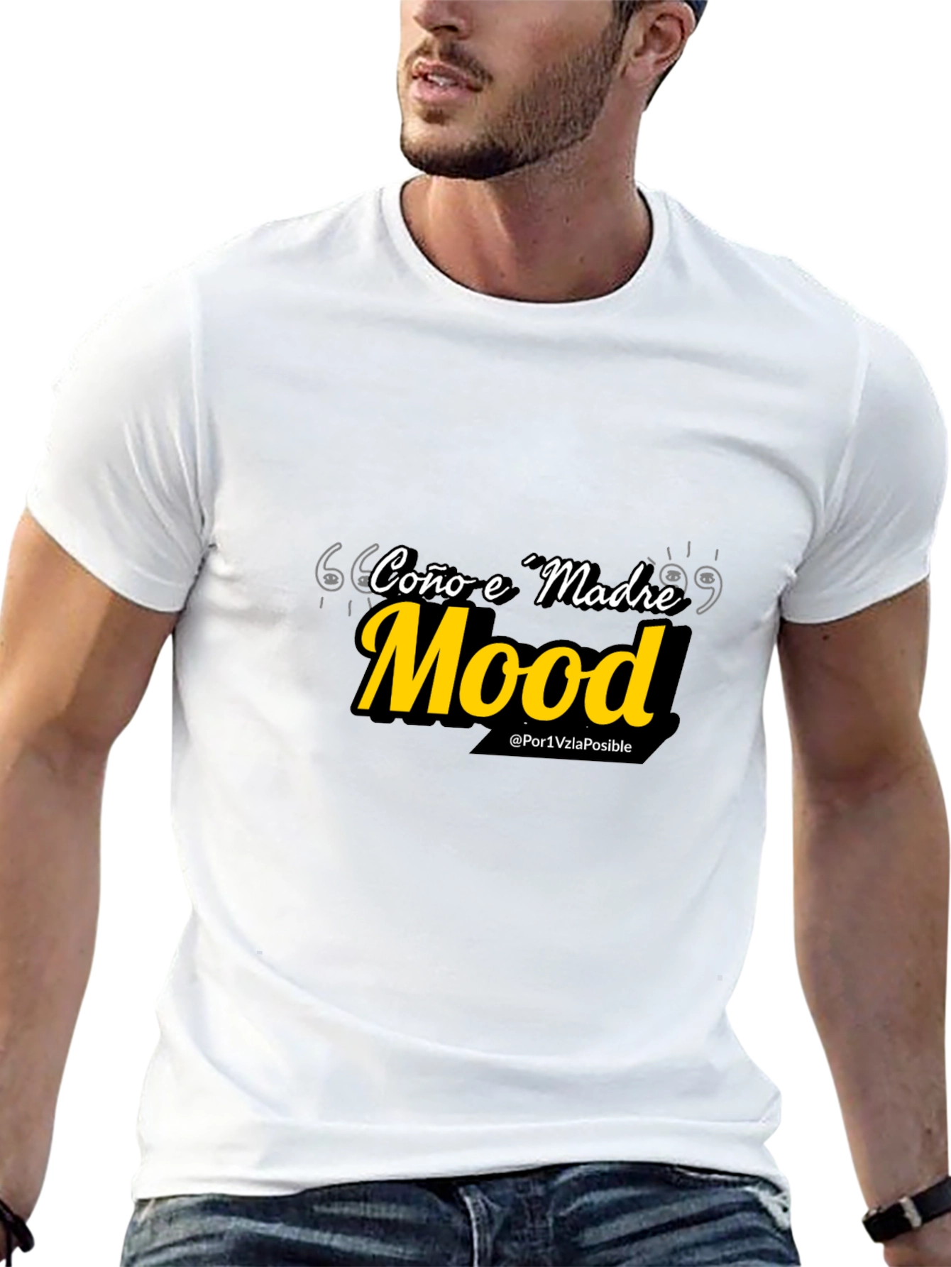 Black Coño e Madre Mood T-Shirt - Black Cotton Blend Tee view 13