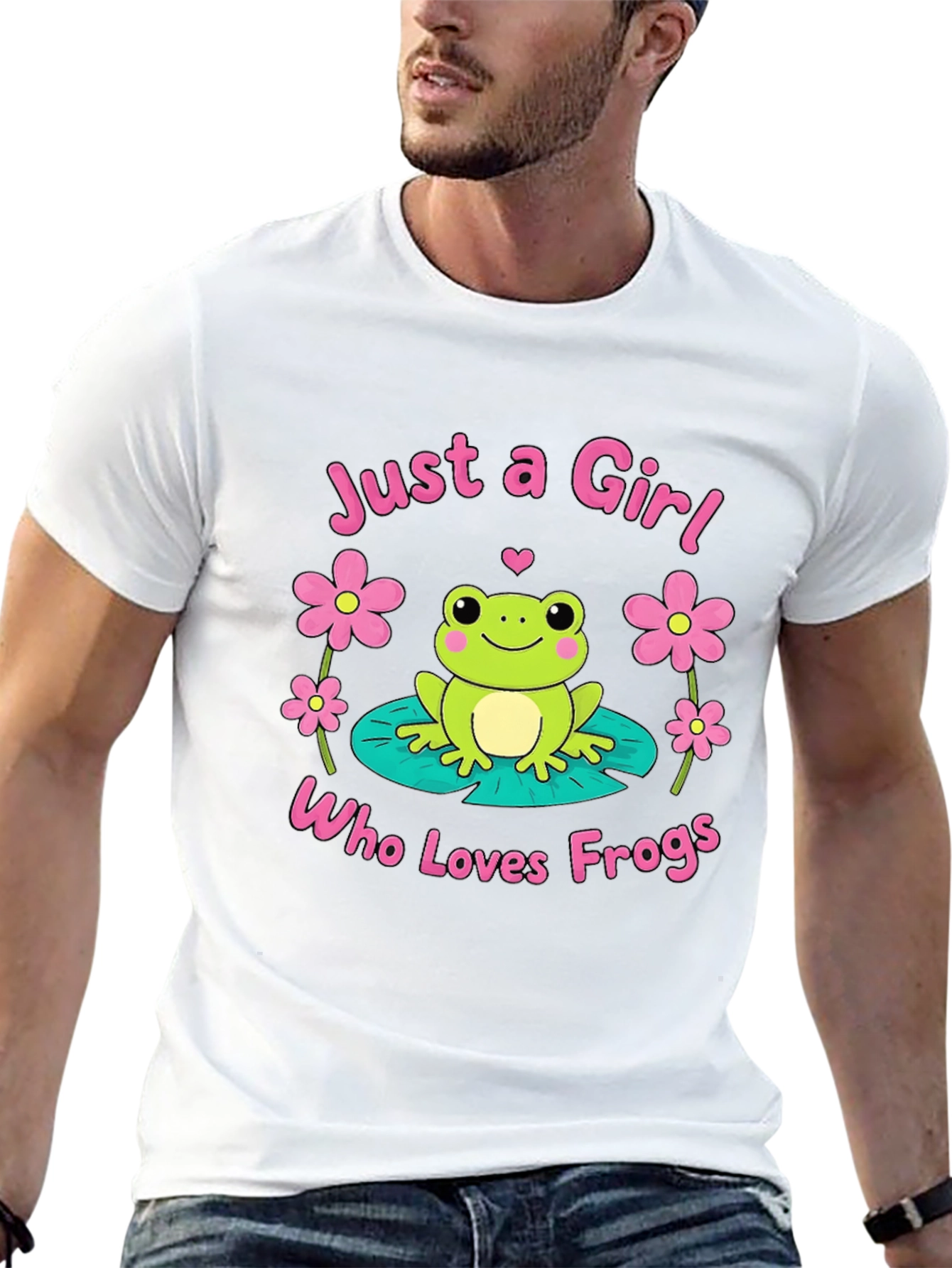 Black Just A Girl Who Loves Frogs T-Shirt view 13