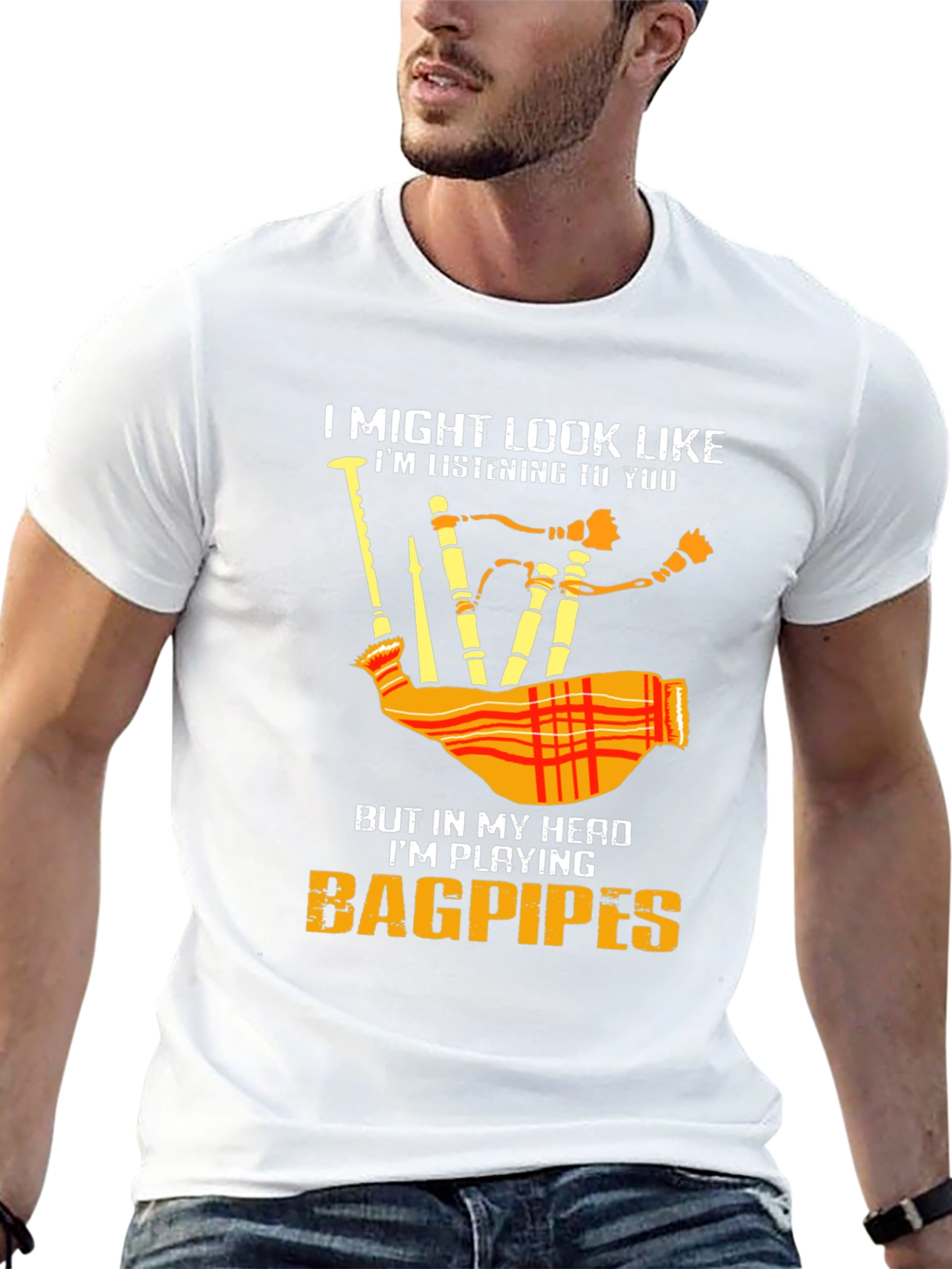 Black Bagpipes T-Shirt - Musician Tee view 13