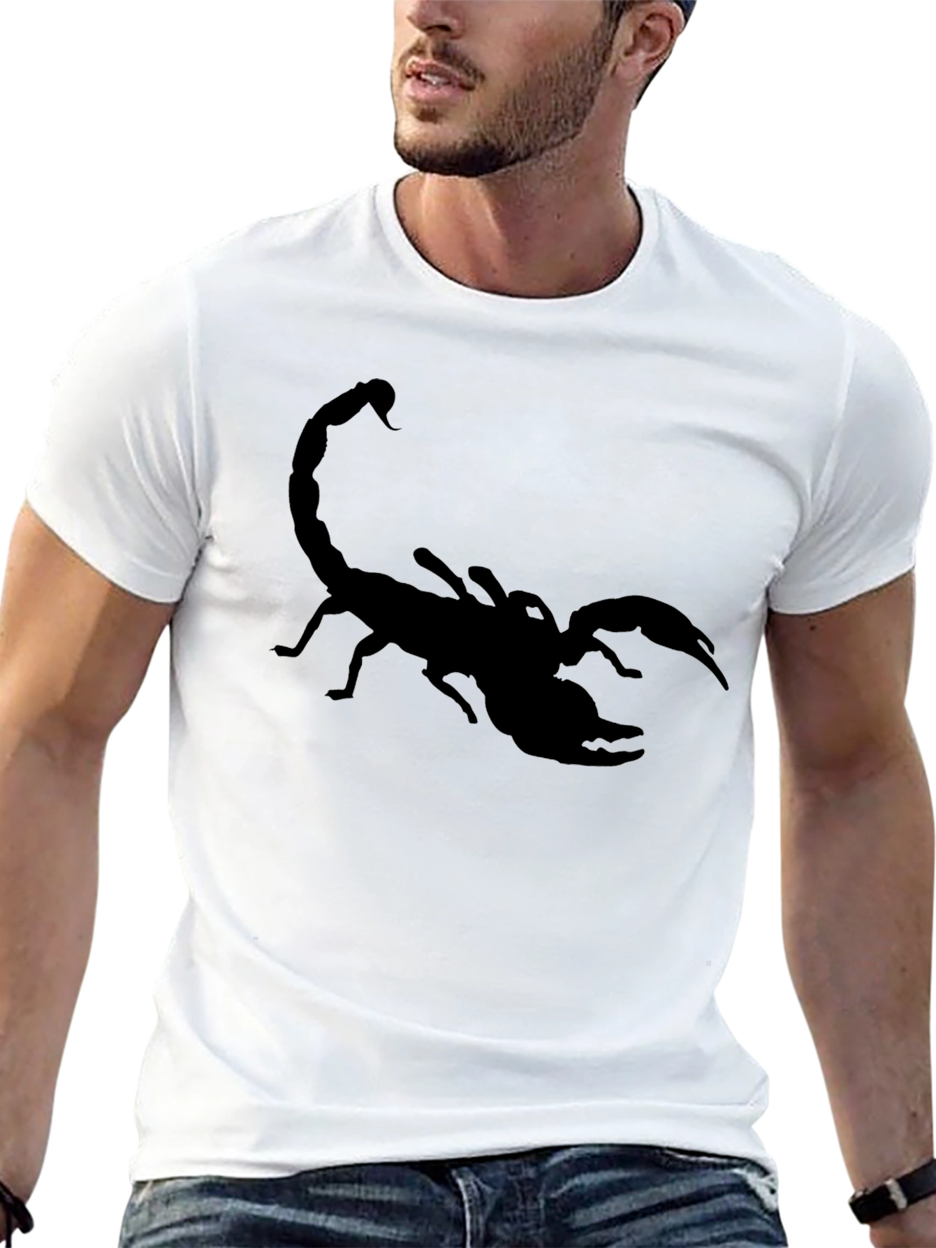 Black Black Scorpion Graphic Tee - Men's Stylish T-Shirt view 13