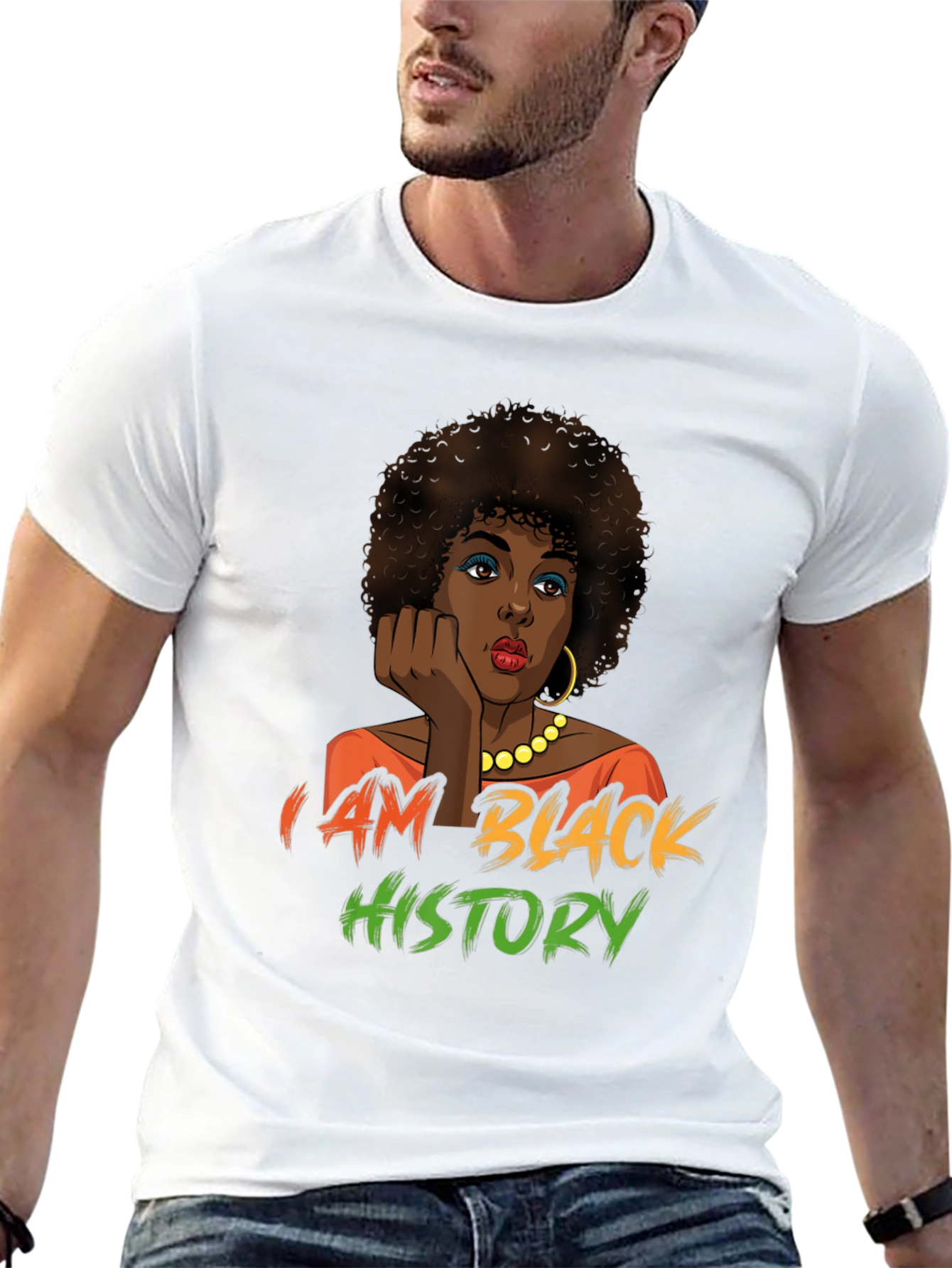 Black Black History T-Shirt - Afro Woman Design view 13