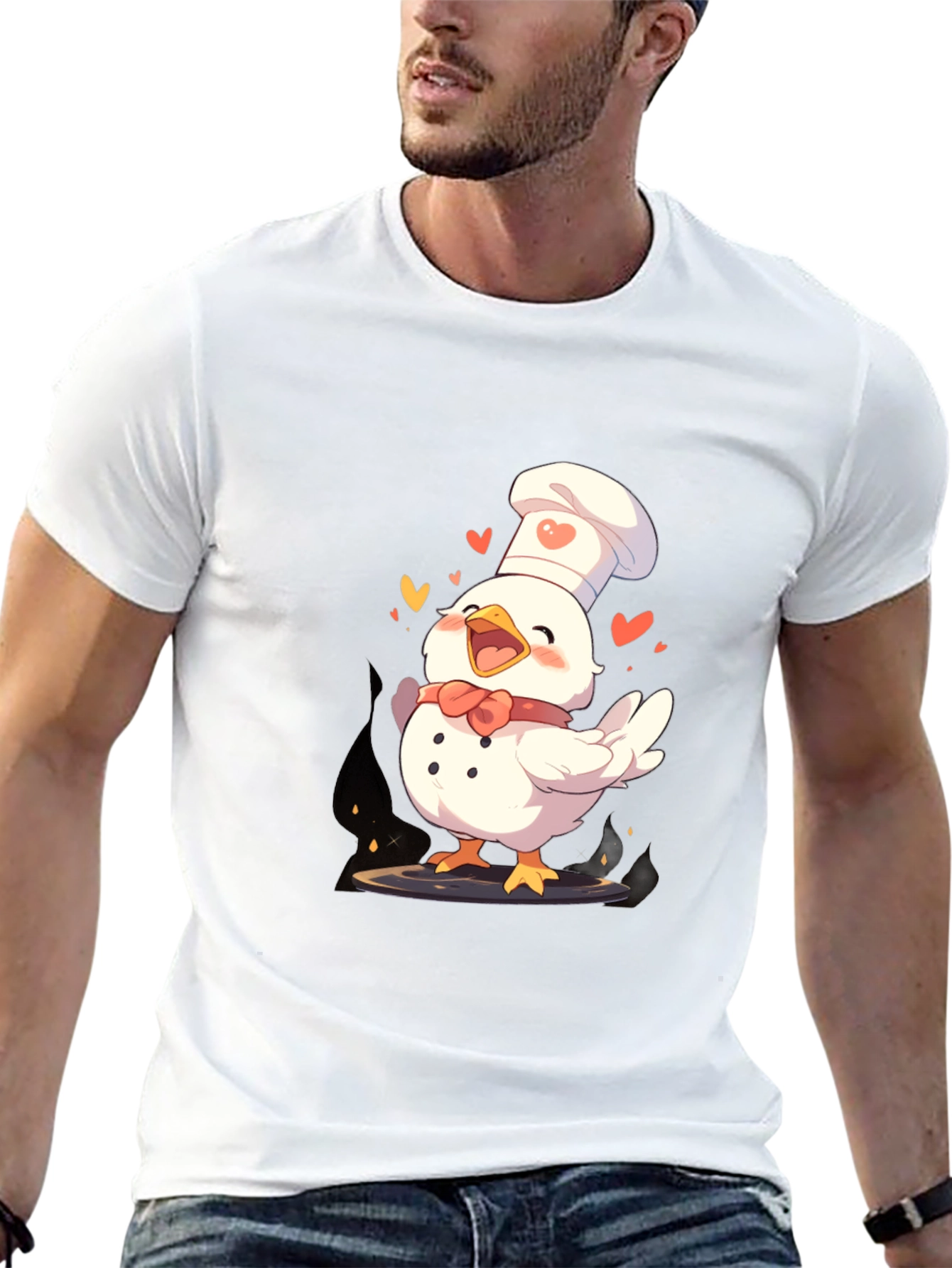 Black Chef Chicken Graphic Tee - Fun Cooking Shirt view 13