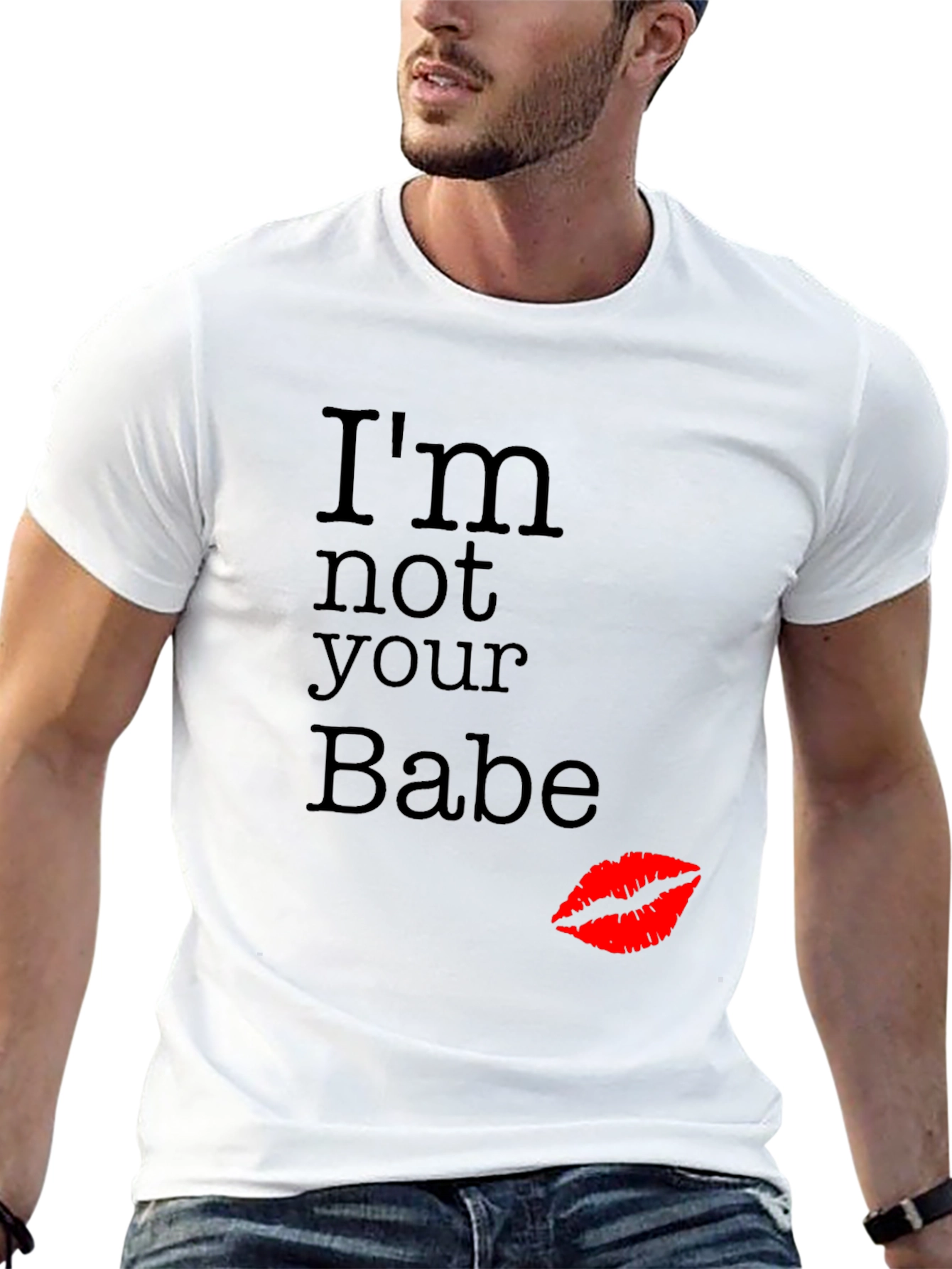 Black I'm Not Your Babe Graphic T-Shirt view 13