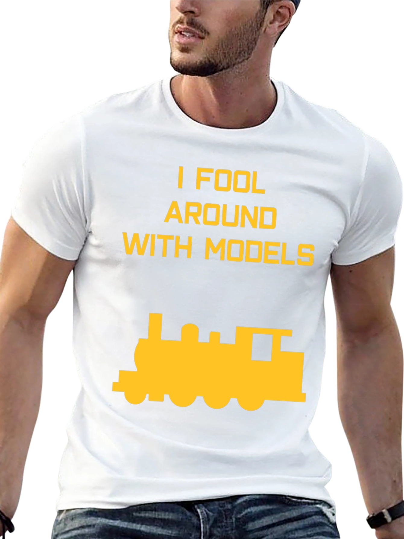 Black I Fool Around with Models Train T-Shirt view 13