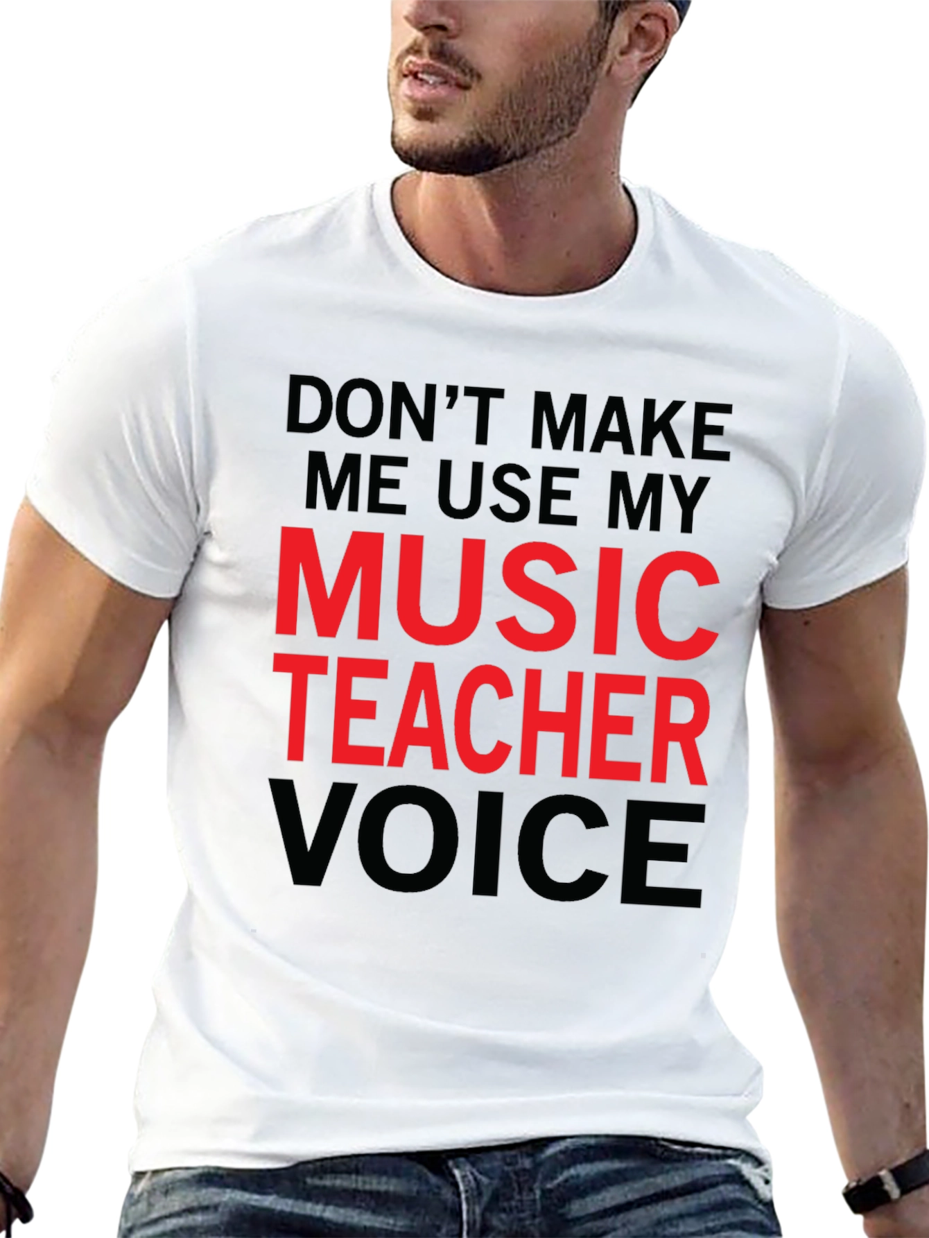 Black Music Teacher Voice T-Shirt - Funny Musician Tee view 13