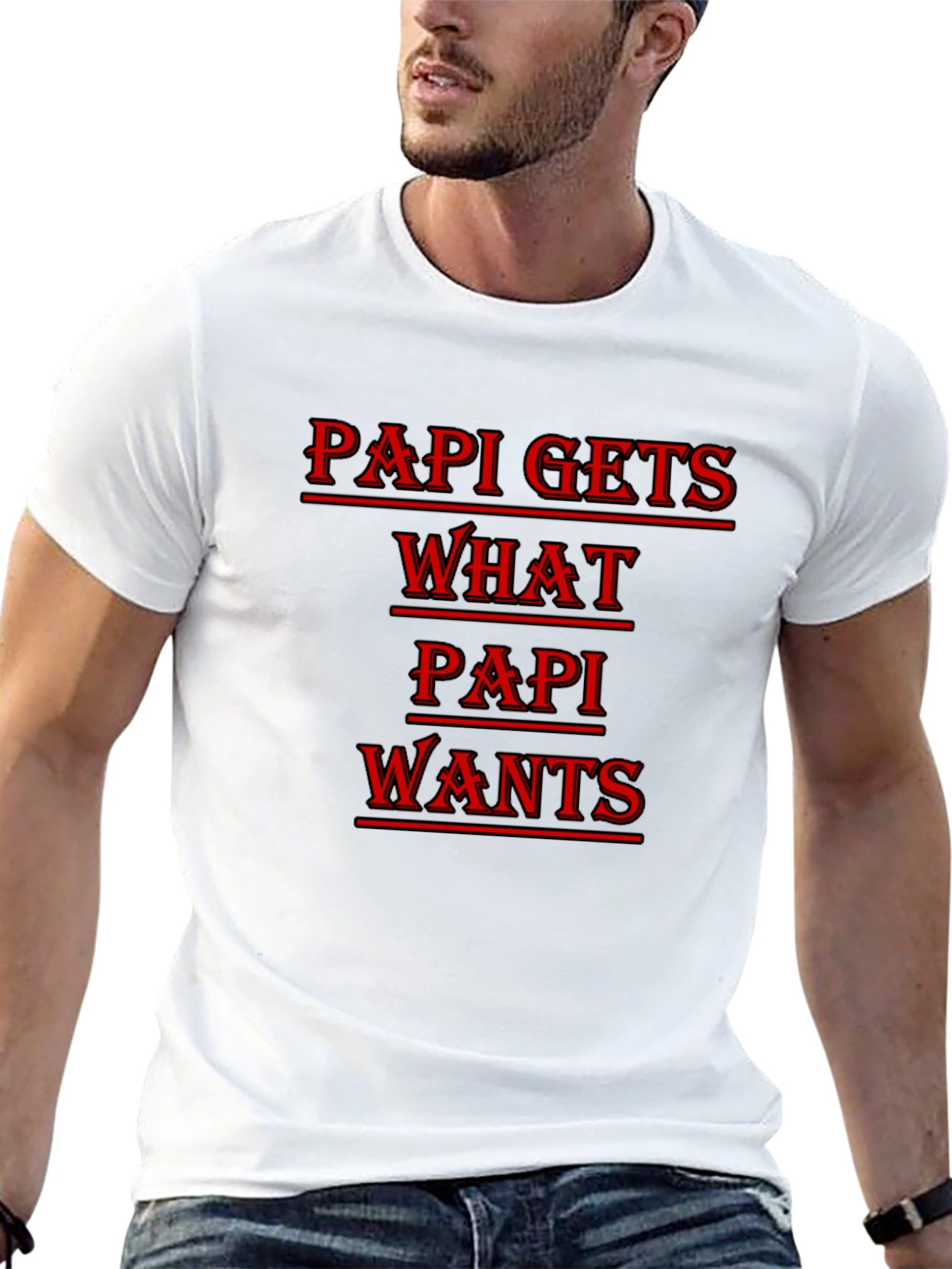 Black Papi Gets What Papi Wants Graphic Tee view 13