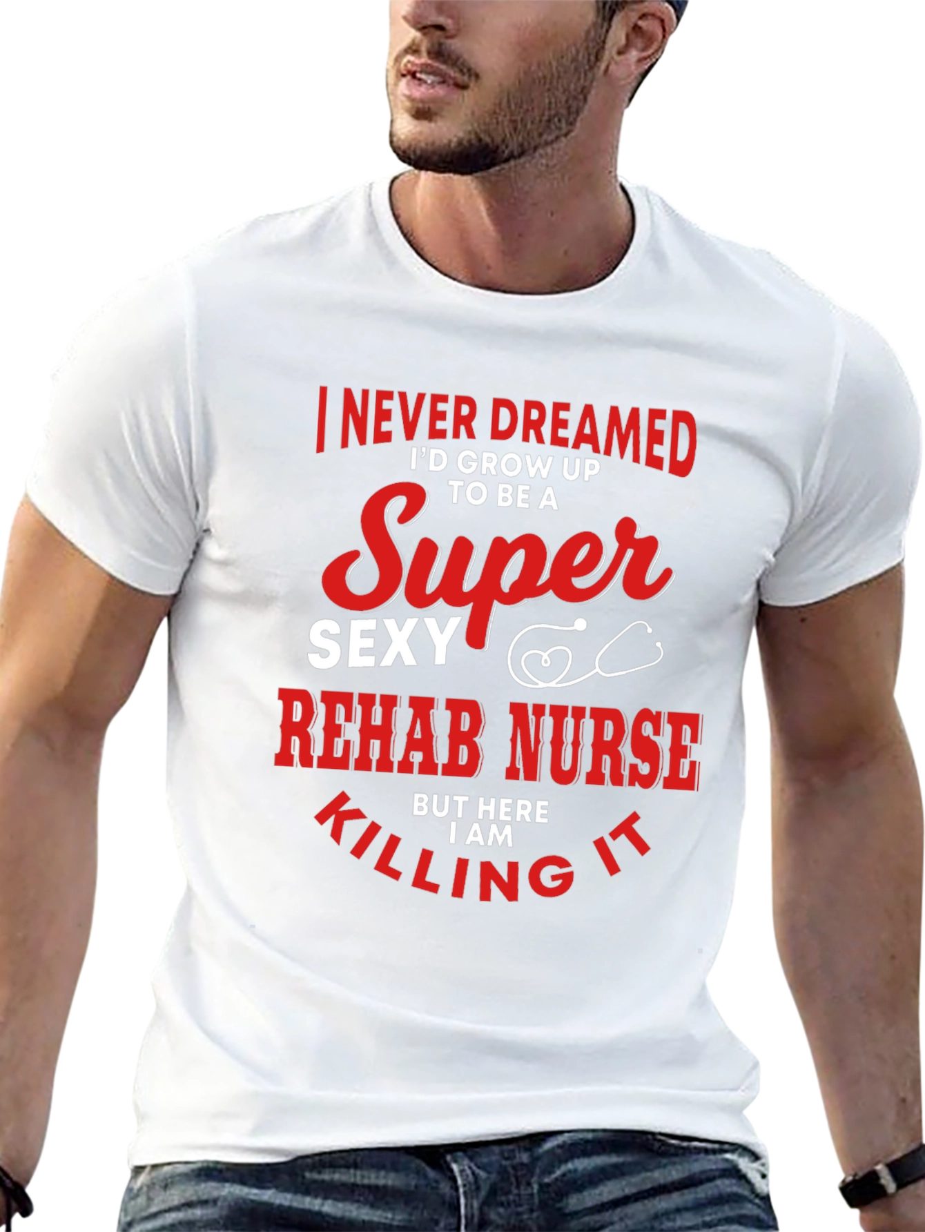 Black Super Sexy Rehab Nurse T-Shirt view 13