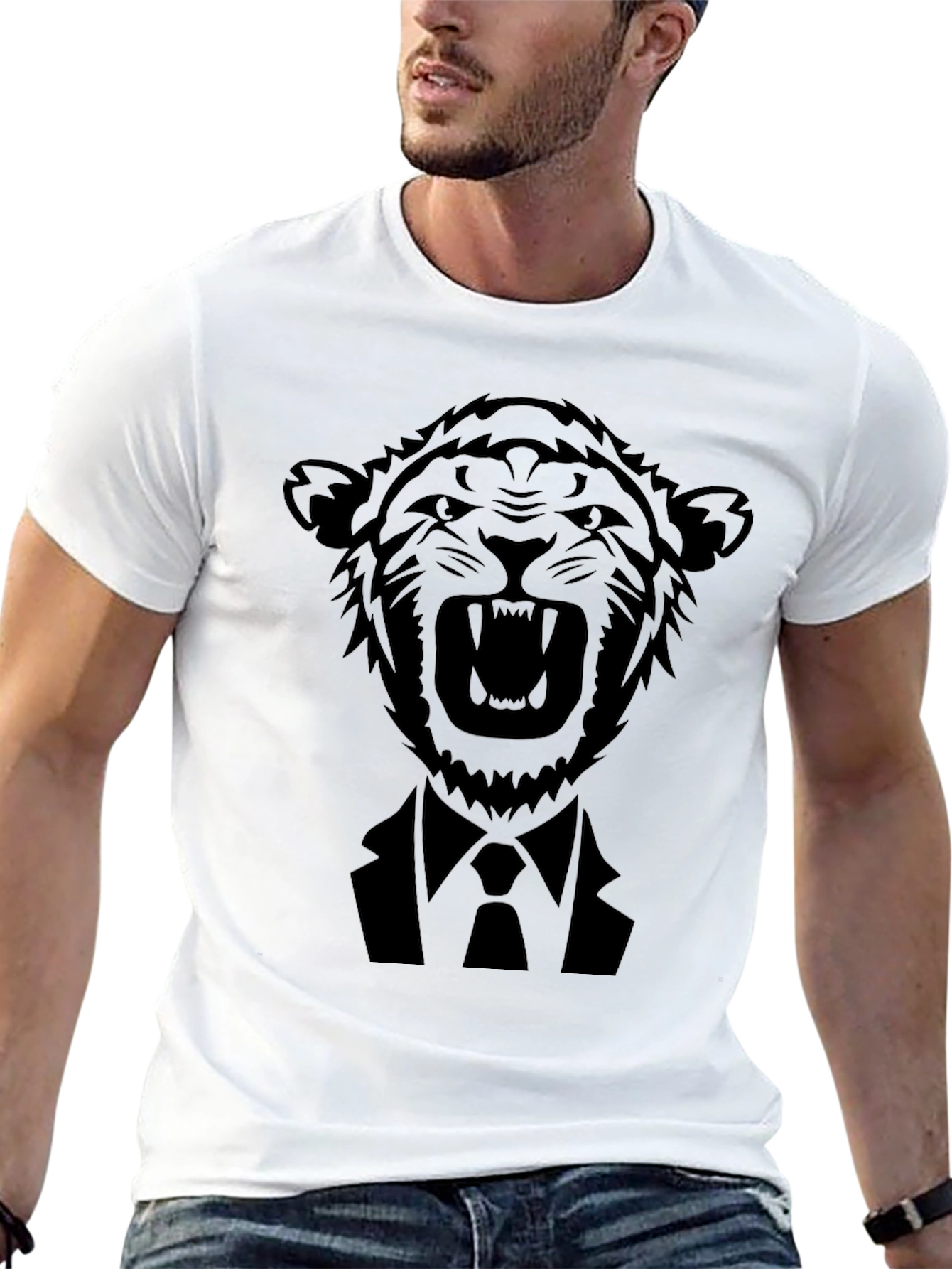 Black Tiger Suit Graphic Tee - Bold Style view 13