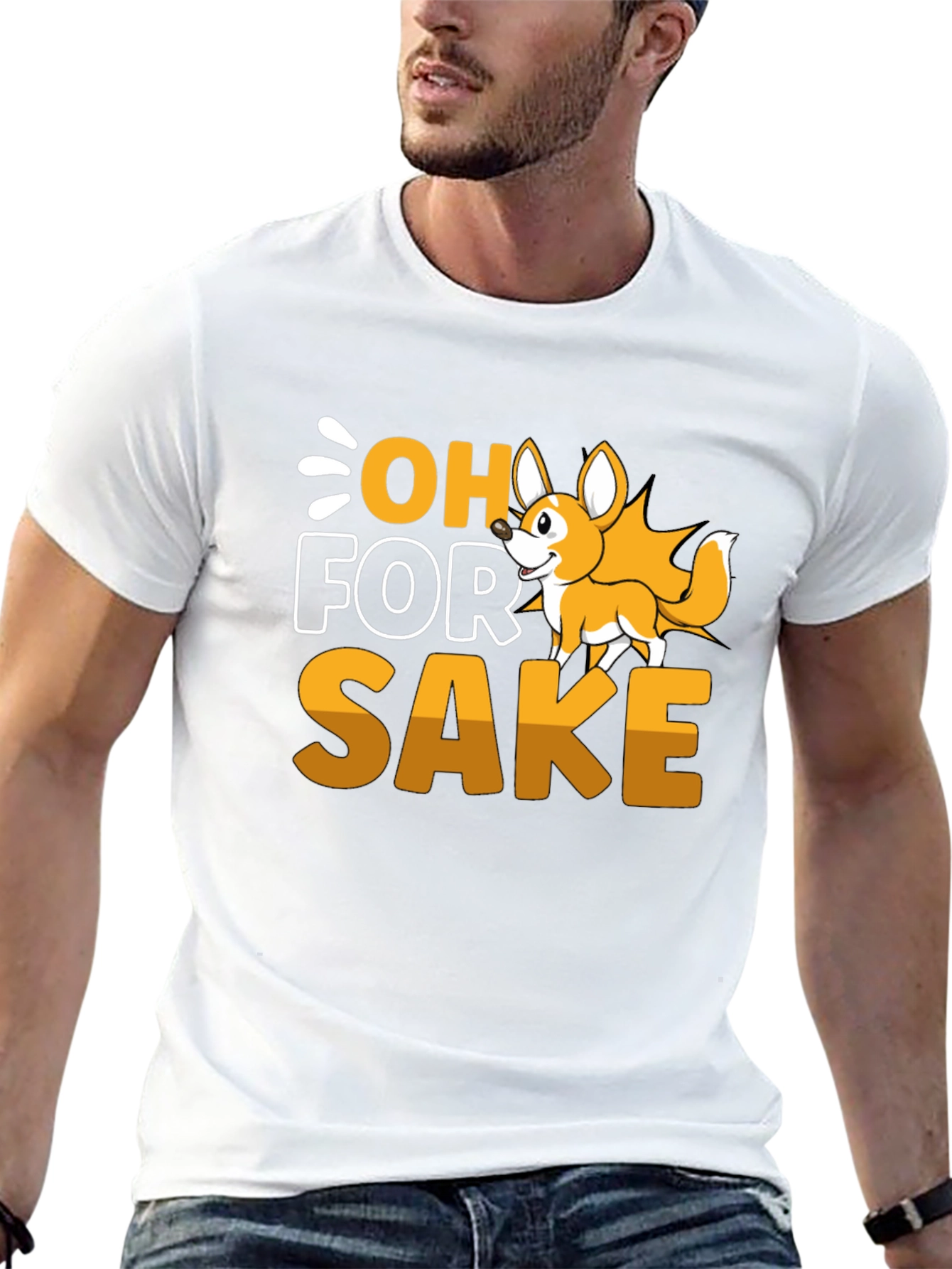 Black Oh For Fox Sake T-Shirt - Funny Animal Tee view 13