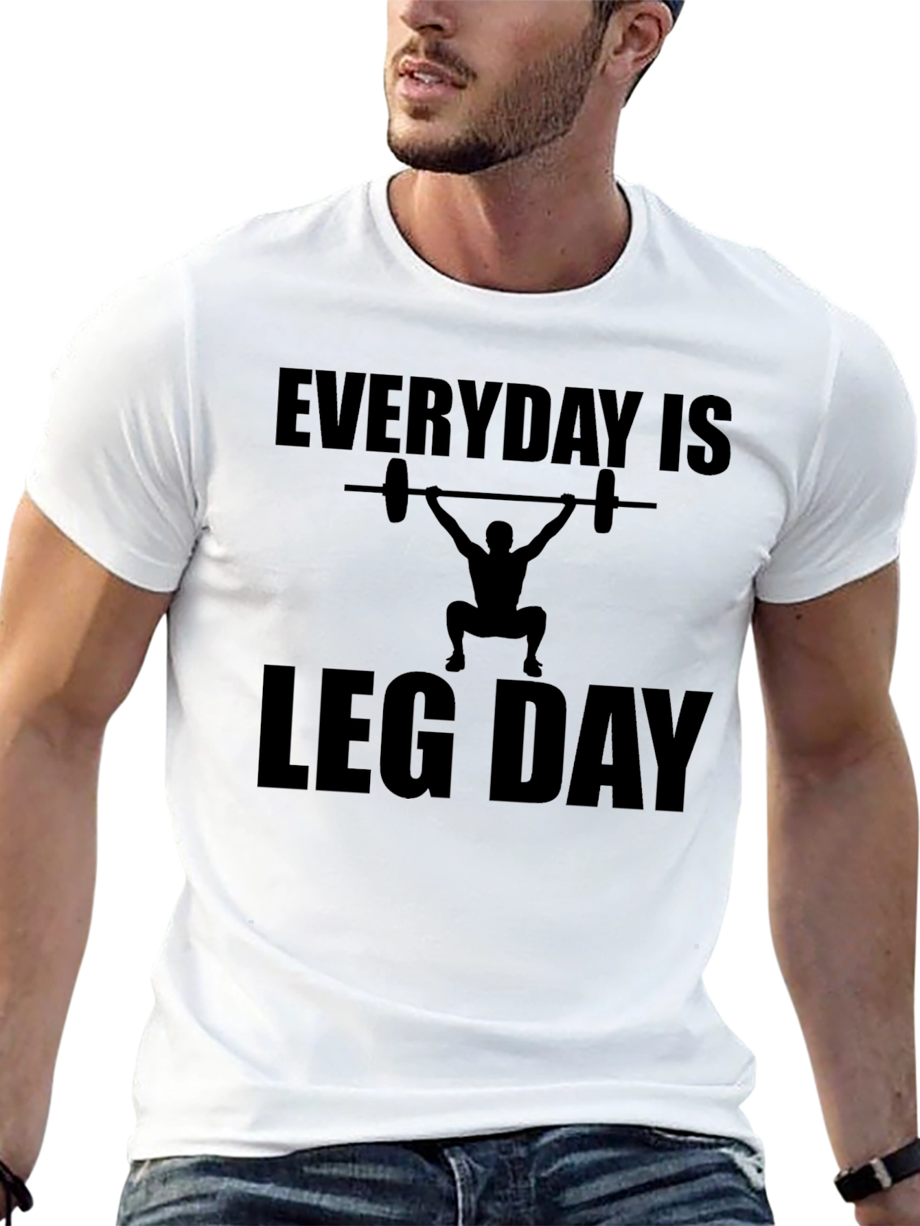 Everyday is Leg Day Black T-Shirt - 13
