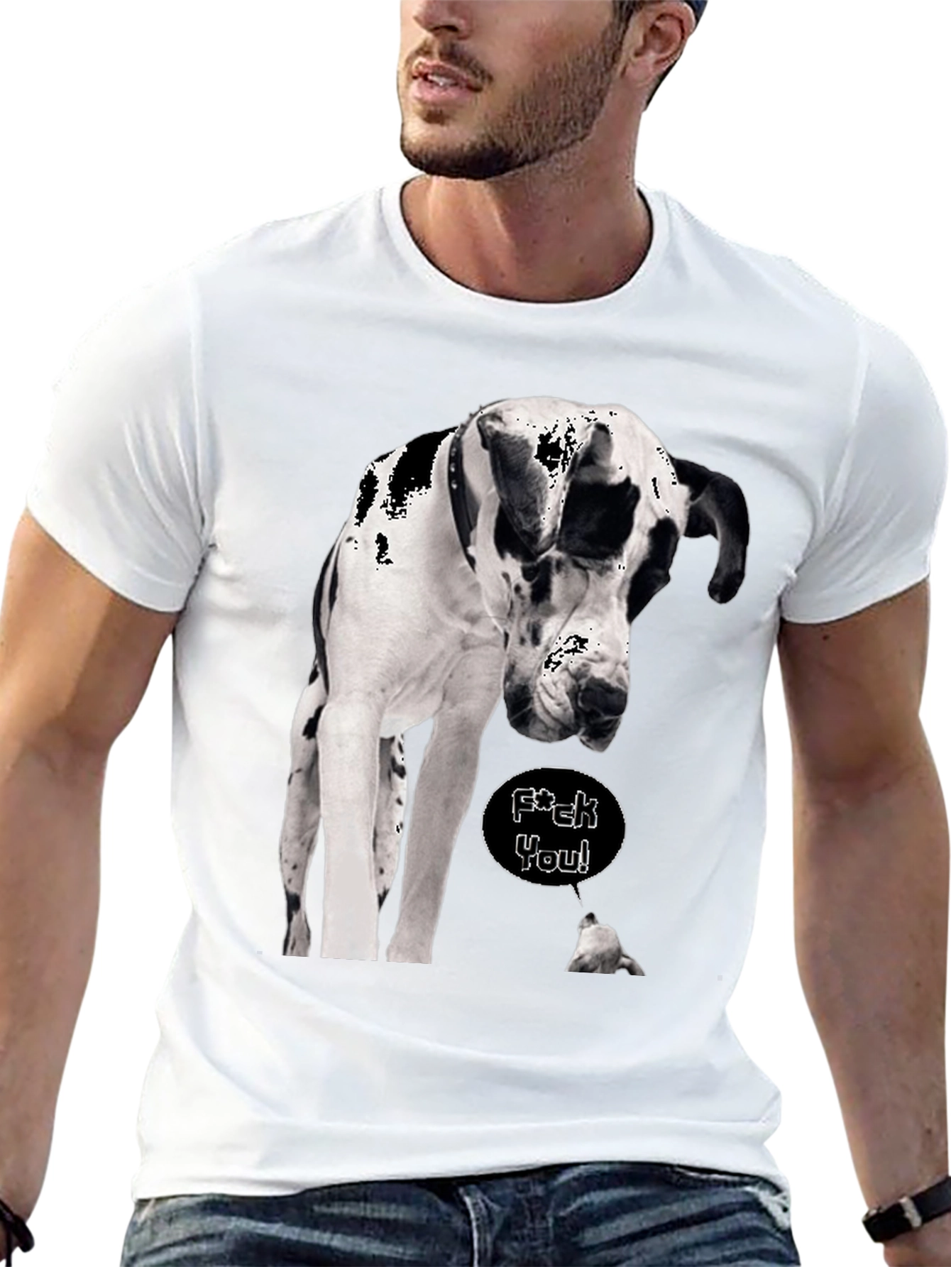 Black Dog T-Shirt - Great Dane Design view 13