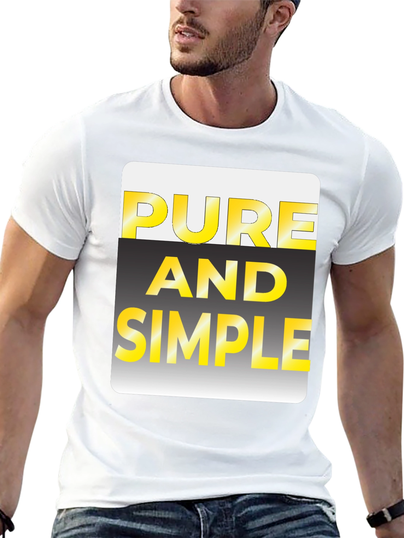 Black Pure and Simple Graphic Tee view 13