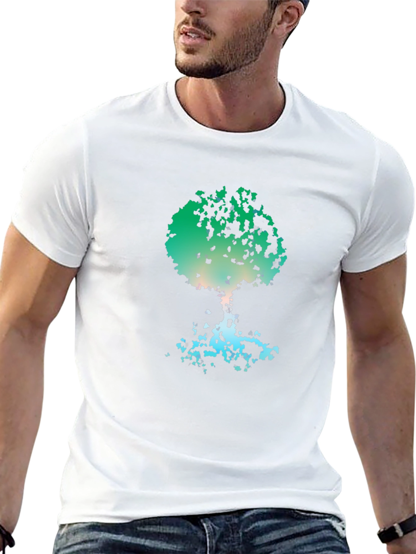 Black Abstract Tree Graphic Tee - Nature Inspired view 13