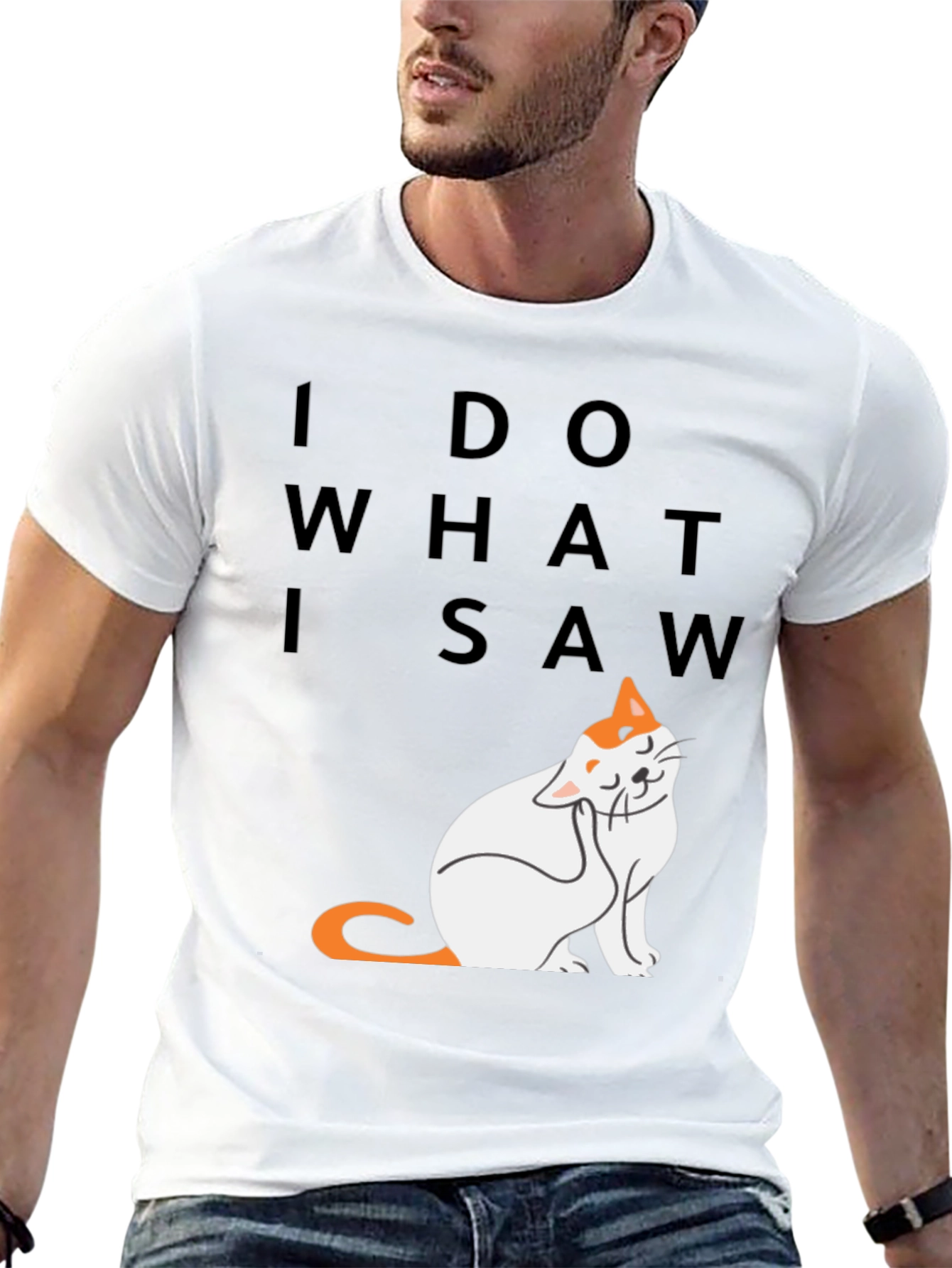 Black I Do What I Saw - Cat Graphic Tee view 13