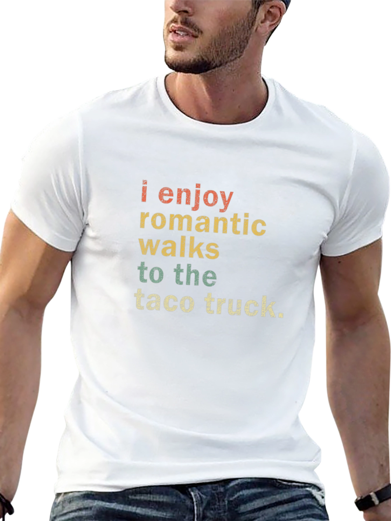 Black Taco Truck Romantic Walks Graphic Tee view 13