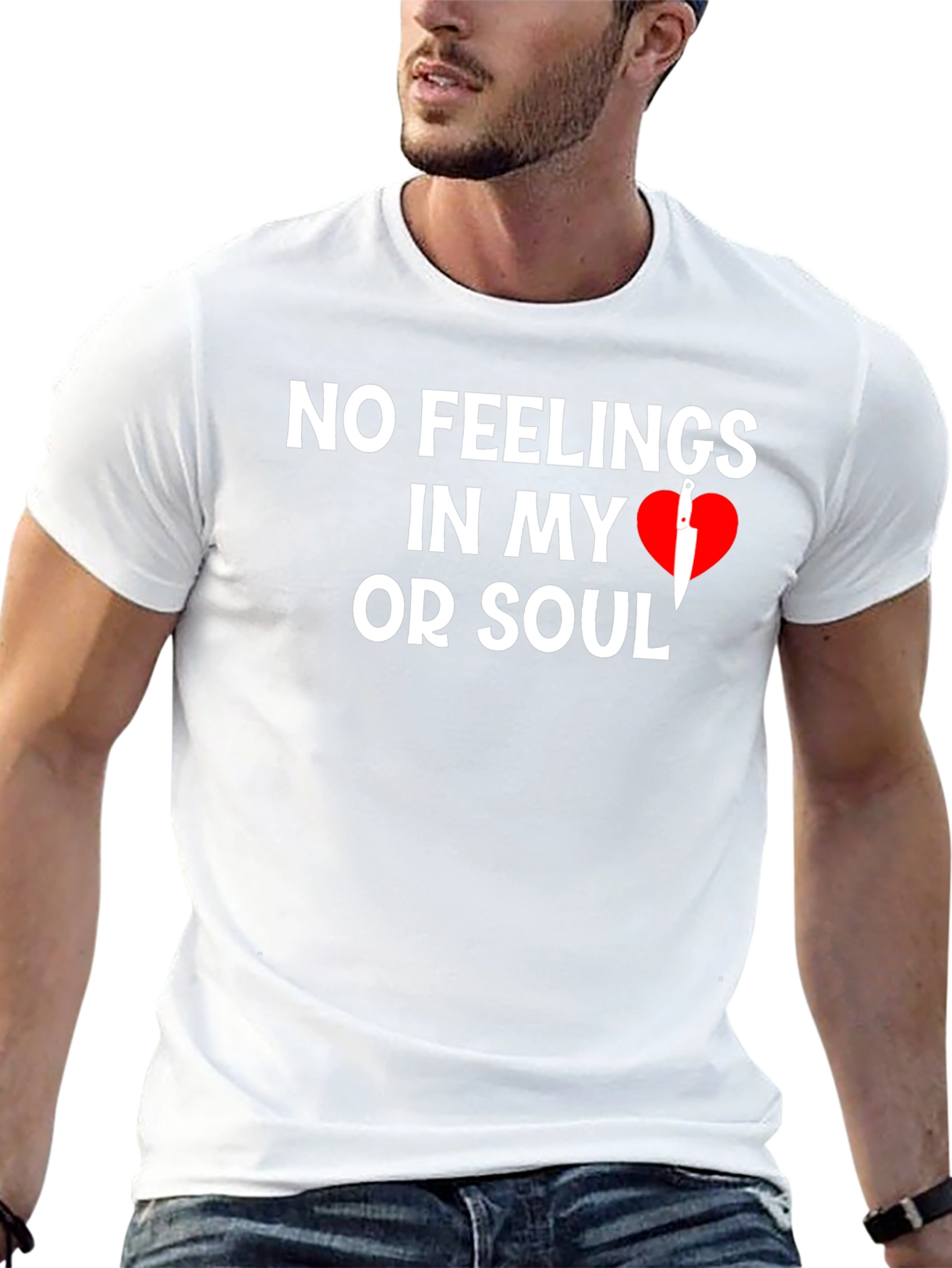 Black No Feelings T-Shirt view 13
