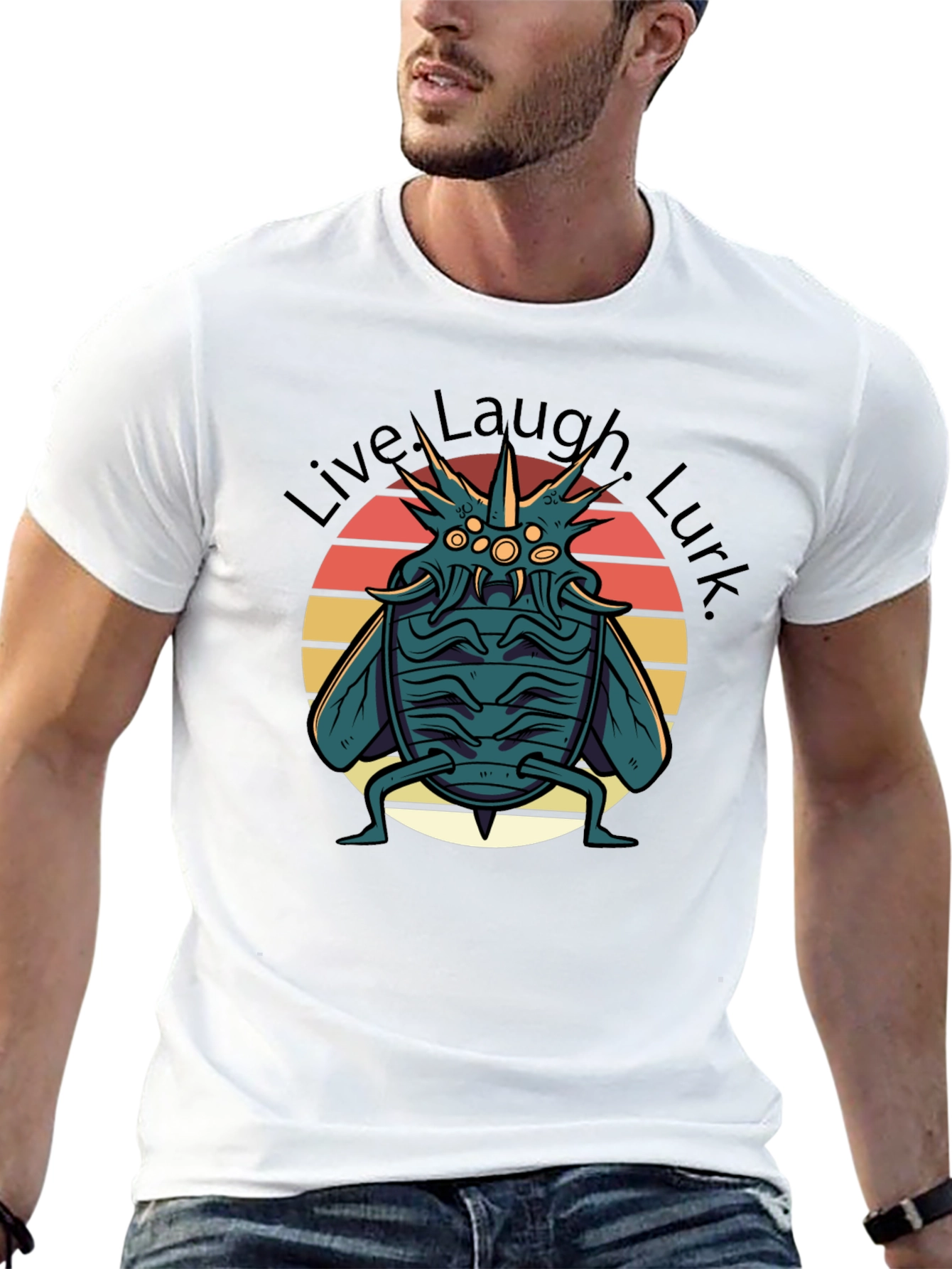 Black Live Laugh Lurk Graphic Tee - Black T-Shirt view 13