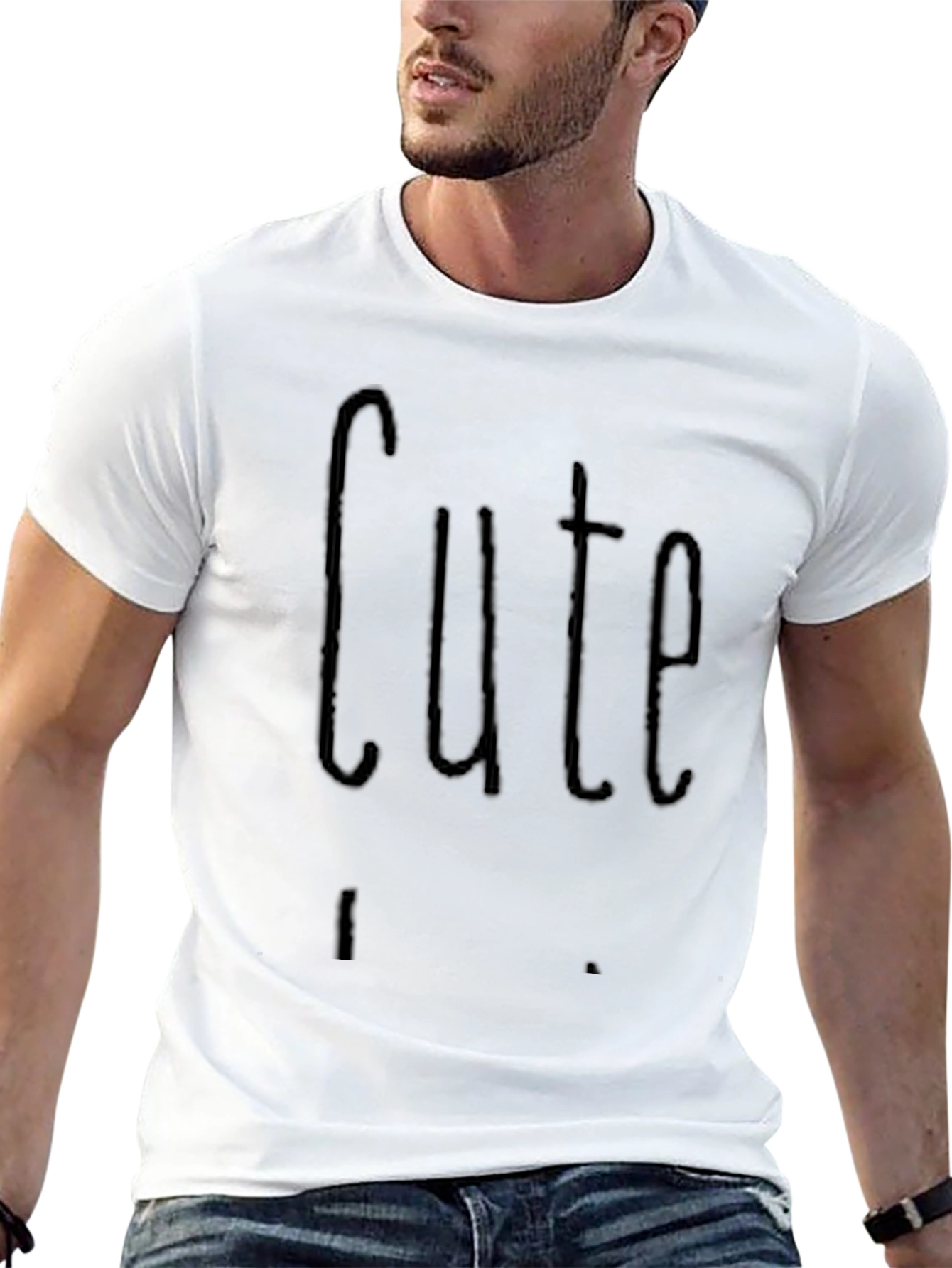 Black Cute Graphic Black T-Shirt Casual Wear view 13