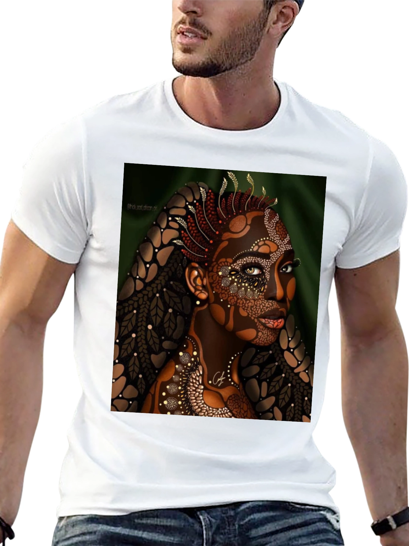 Artistic Woman Portrait Graphic T-Shirt - 13