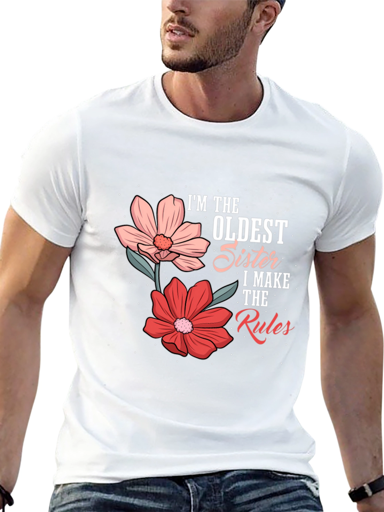 Black Oldest Sister Rules Graphic Tee view 13