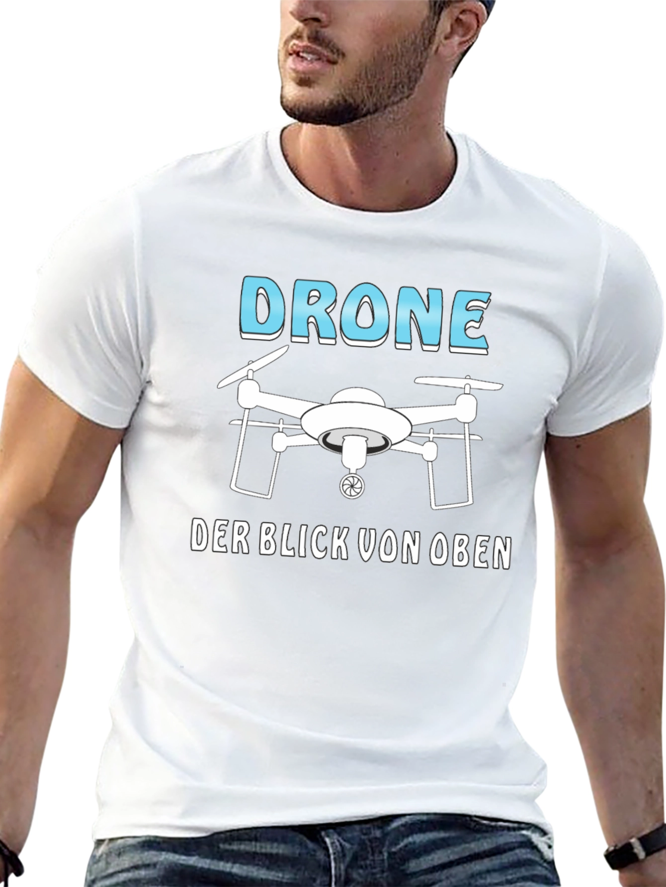 Black Drone T-Shirt - The View From Above view 13