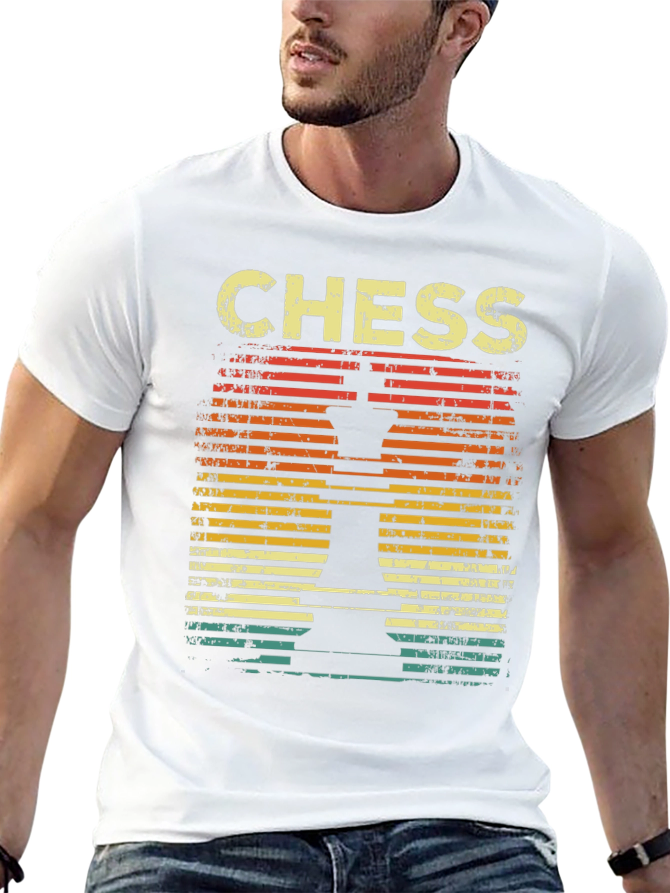 Black Vintage Chess T-Shirt - Retro Chess Piece Design view 13