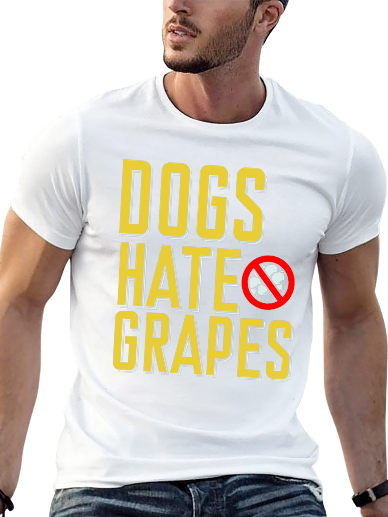 Black Dogs Hate Grapes T-Shirt - Funny Dog Lover Tee view 13
