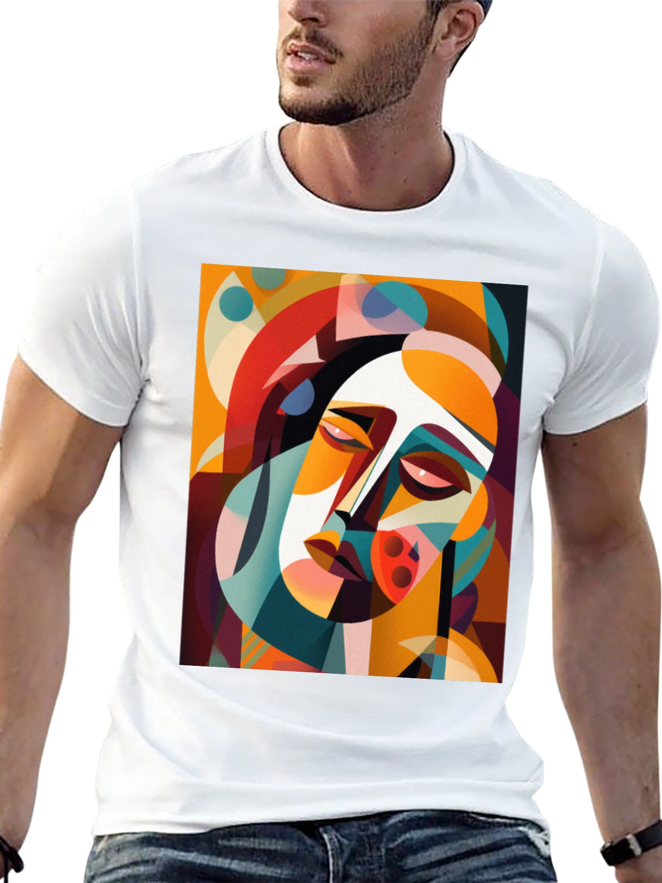 Black Abstract Art Graphic Tee - Unique Design view 13