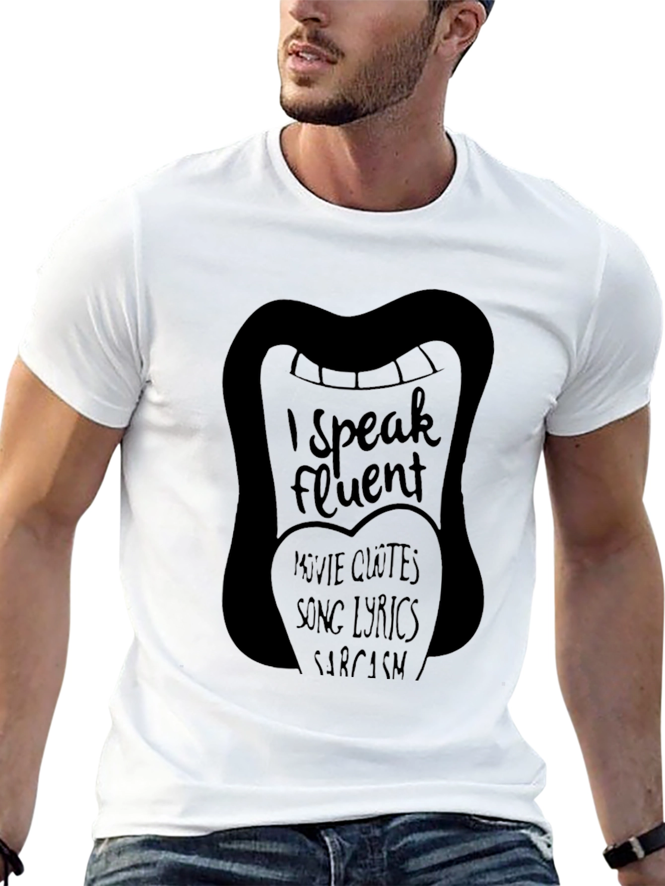 Black Fluent in Movie Quotes T-Shirt view 13