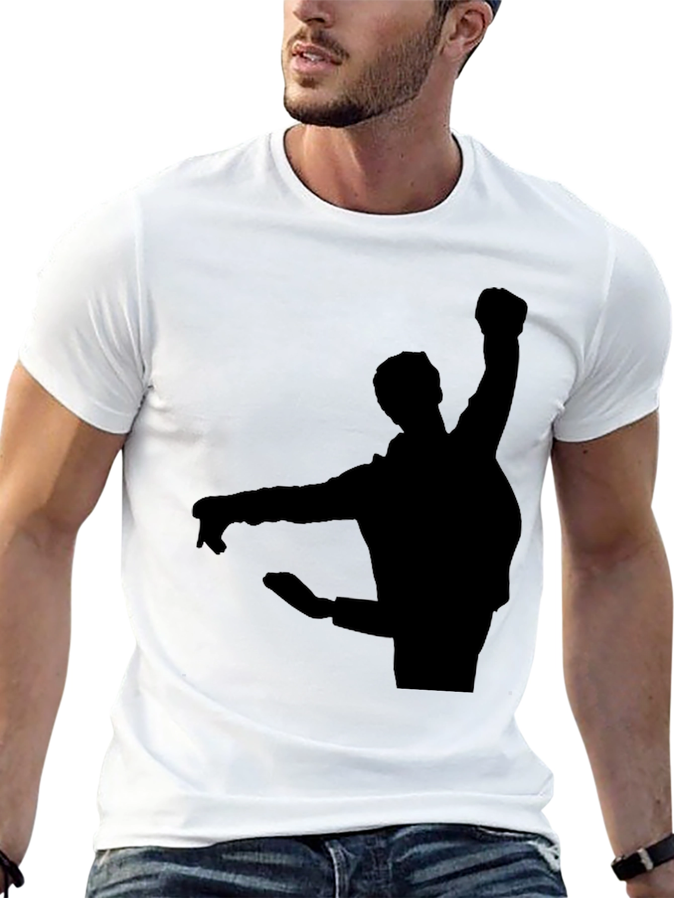 Black Silhouette Graphic T-Shirt - Black view 13