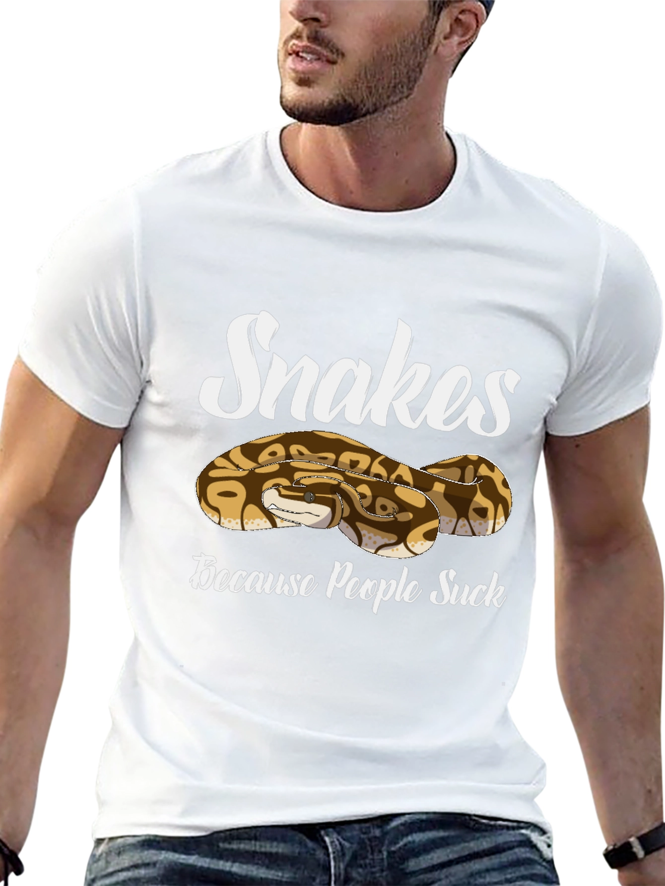 Black Snakes Because People Suck T-Shirt view 13