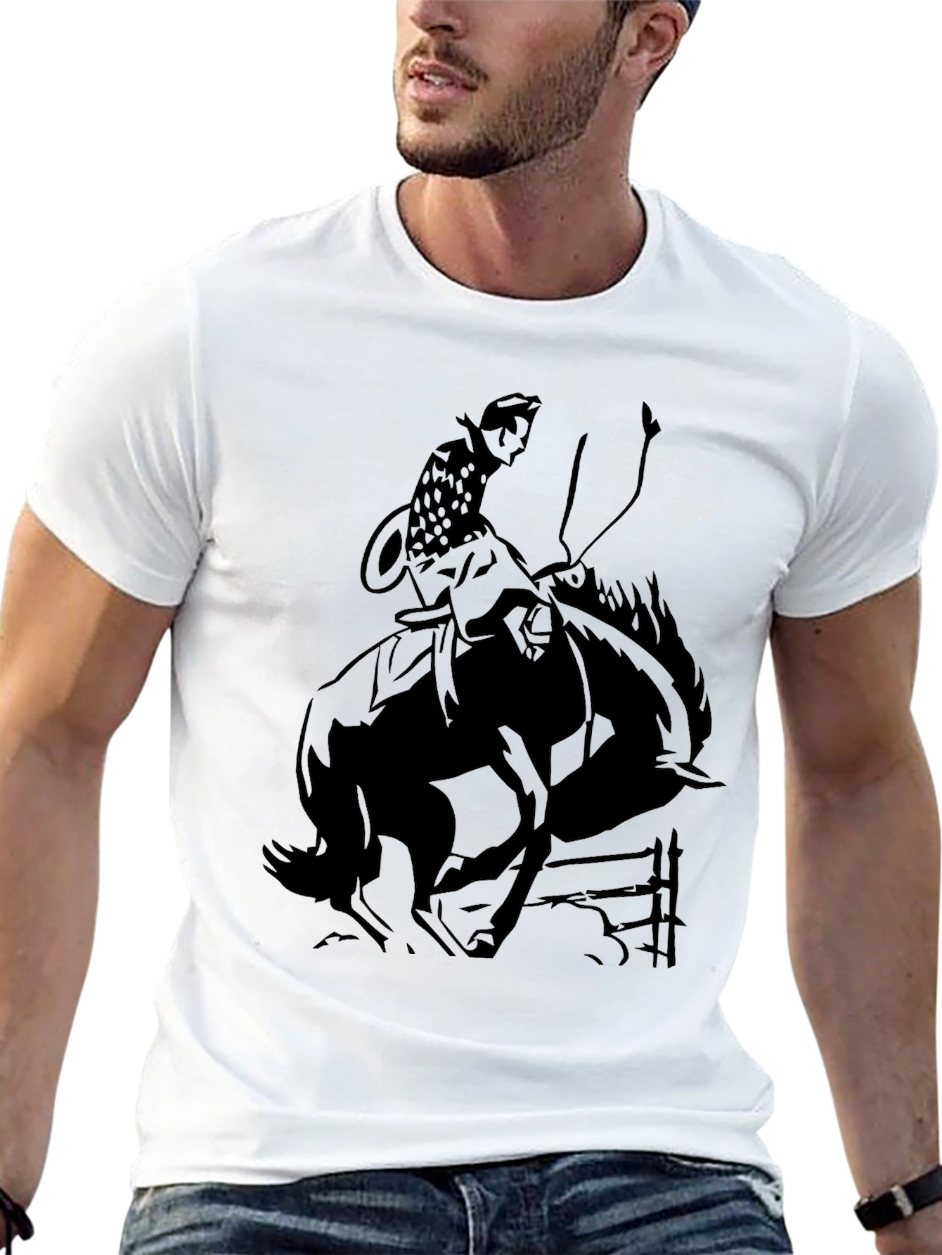Black Black Rodeo Rider Graphic Tee view 13