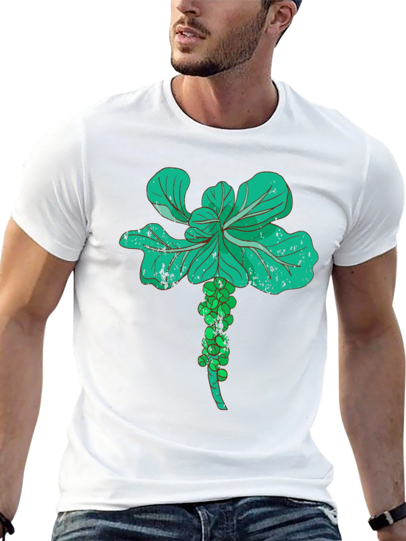 Black Brussels Sprouts Graphic Tee - Vegetable Lover's Black T-Shirt view 13