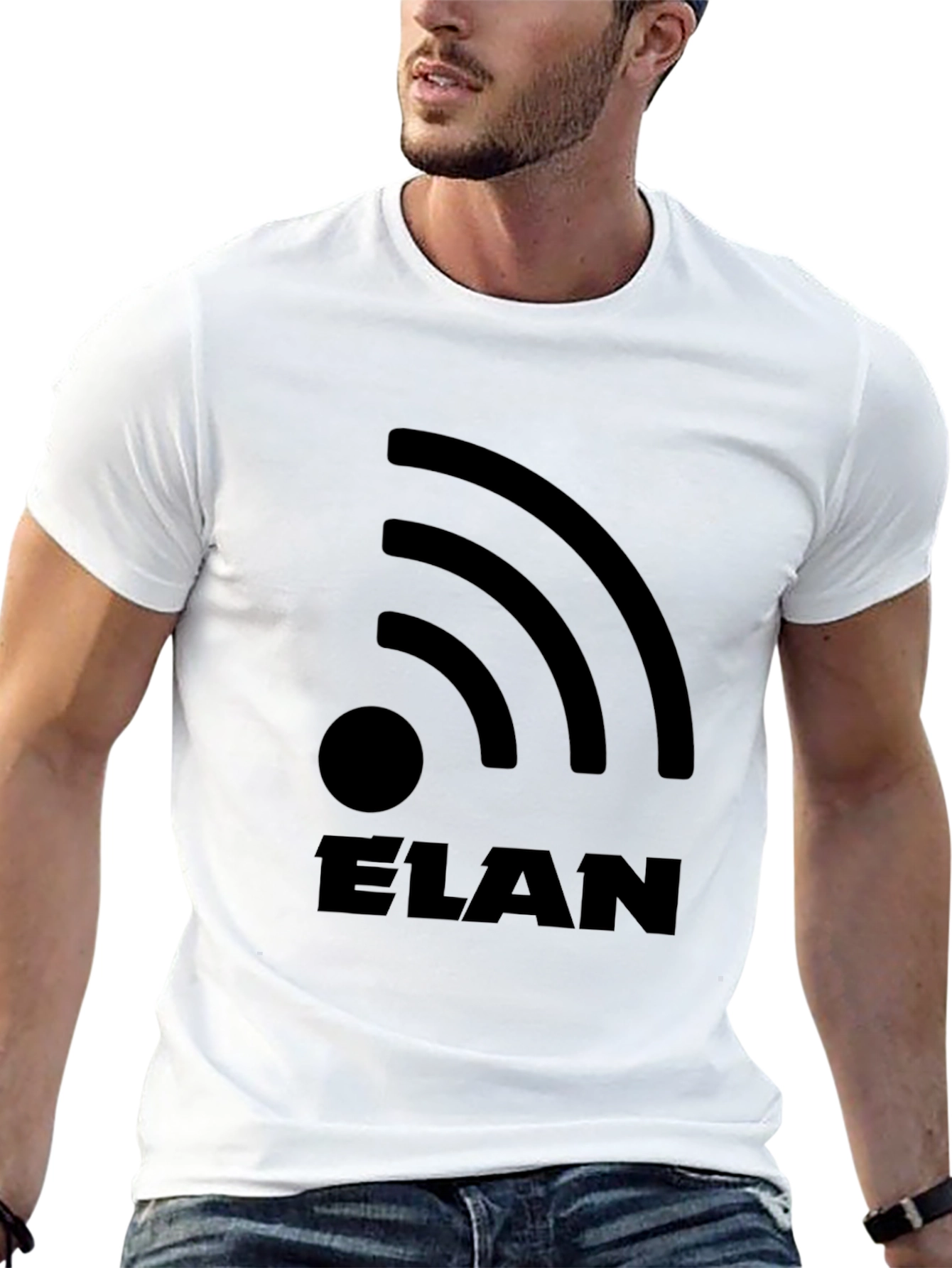 Black Elan WiFi Signal Graphic Tee - Black view 13