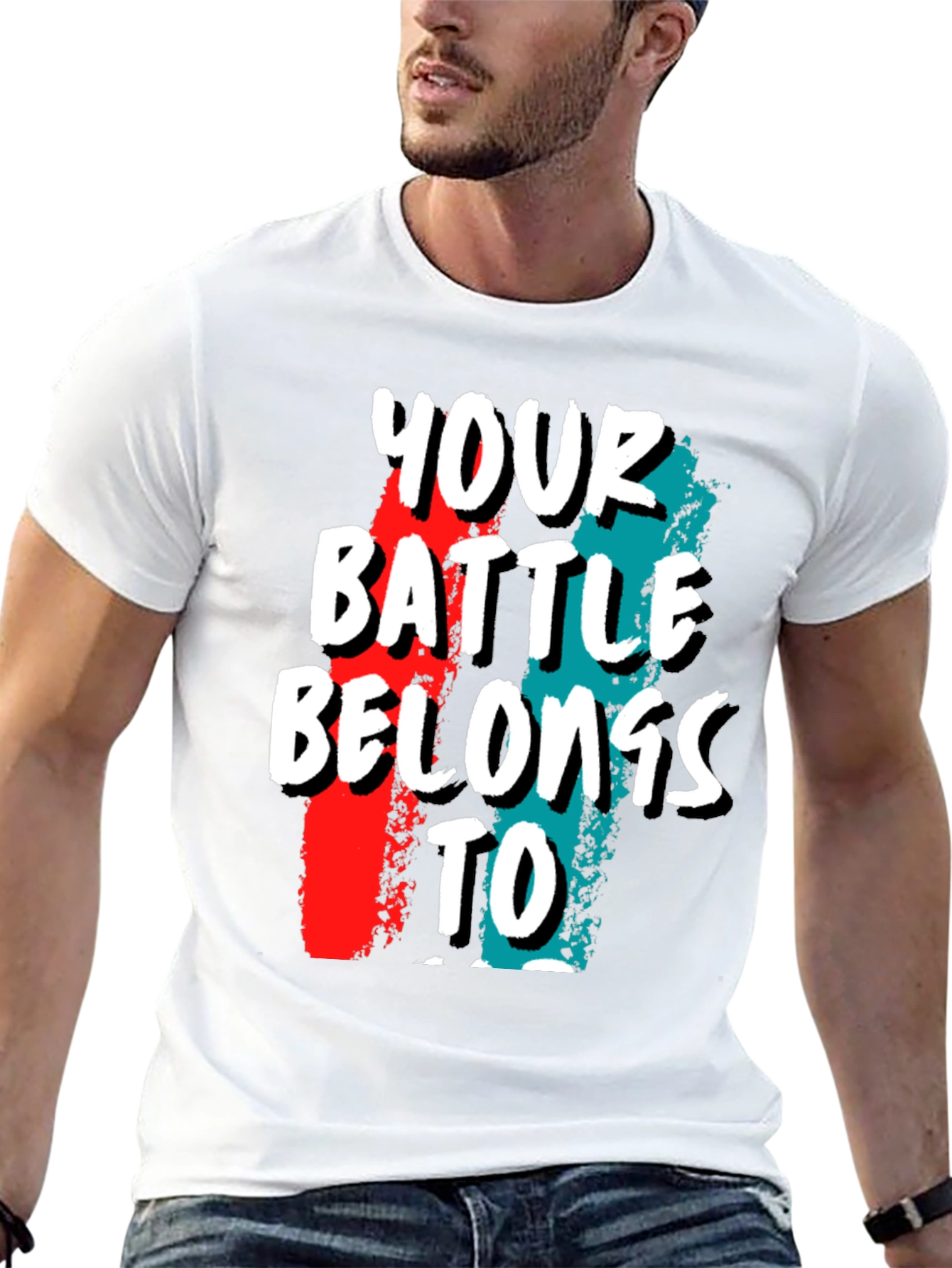 Black Your Battle Belongs To T-Shirt view 13