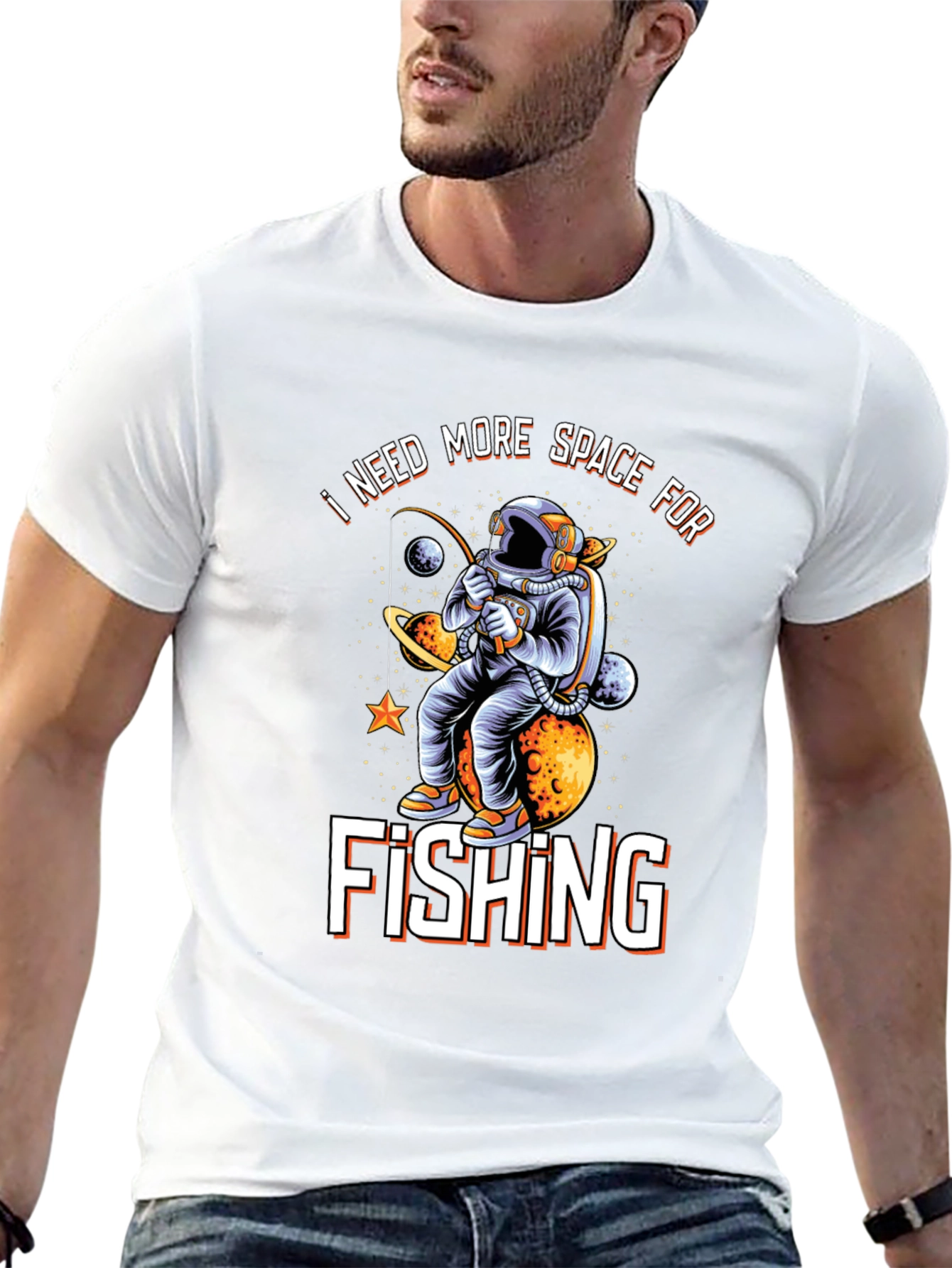 Black Space Fishing T-Shirt view 13