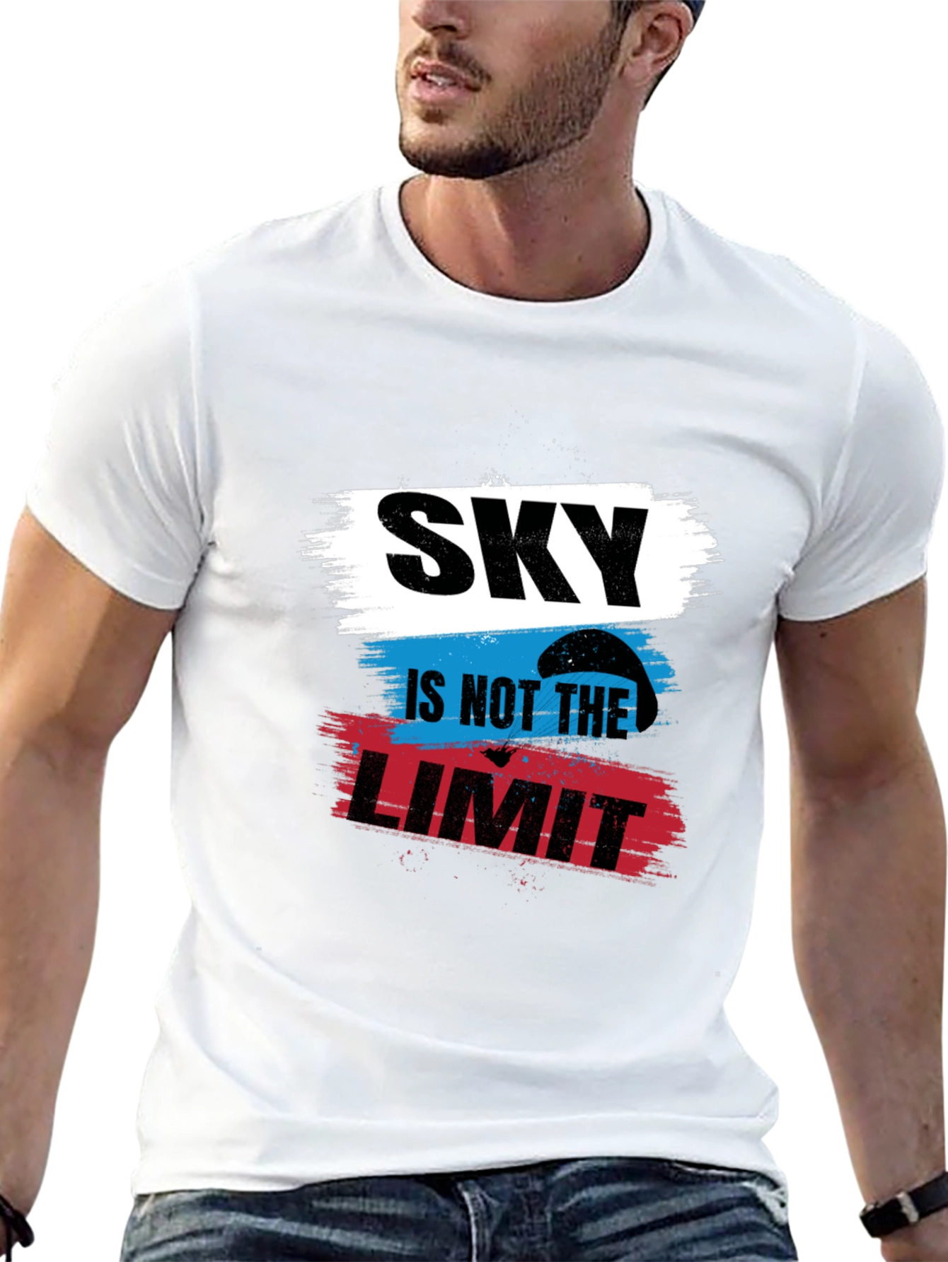 Black Sky Is Not The Limit Black T-Shirt view 13
