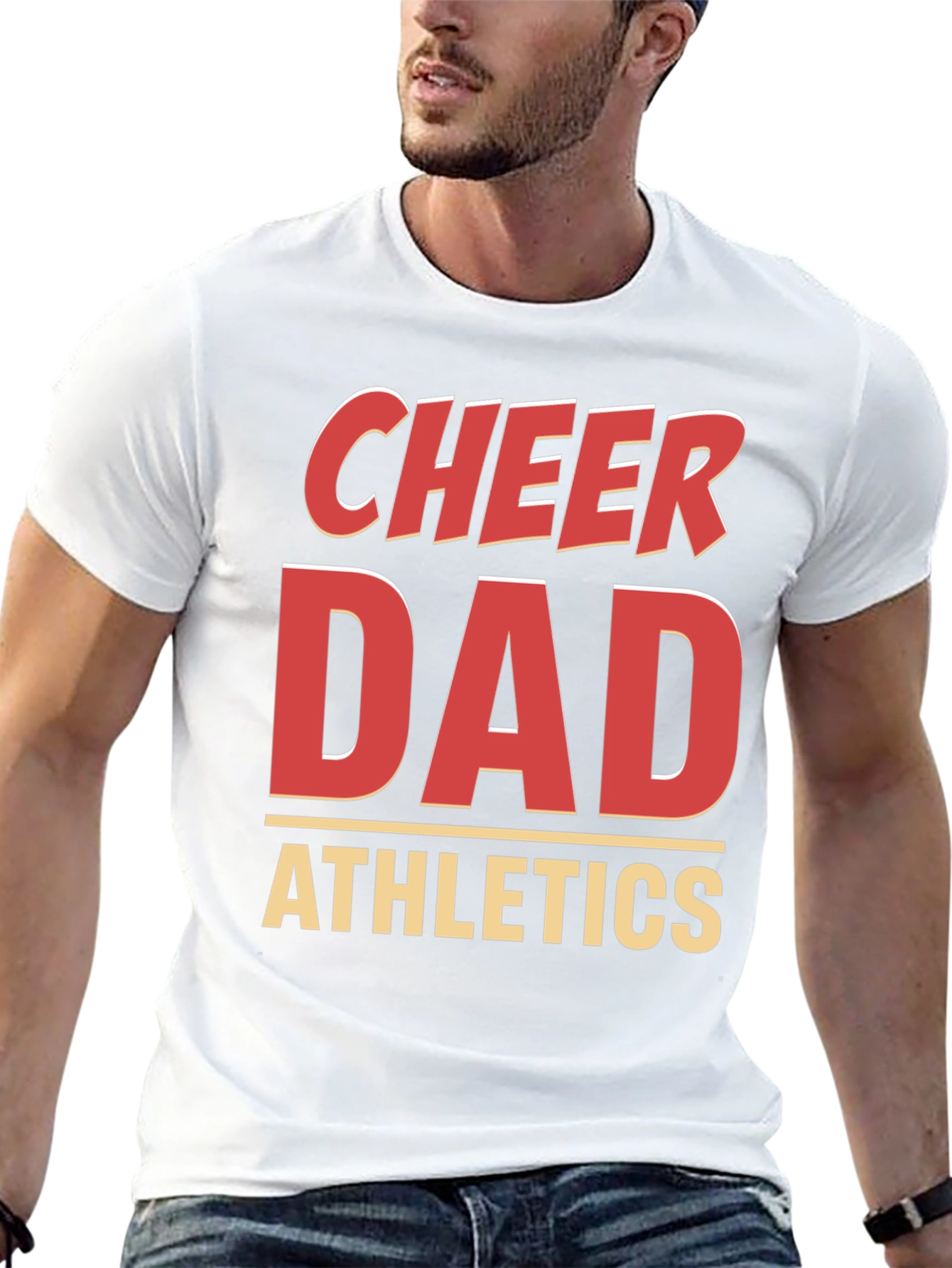 Black Cheer Dad Athletics Graphic T-Shirt view 13
