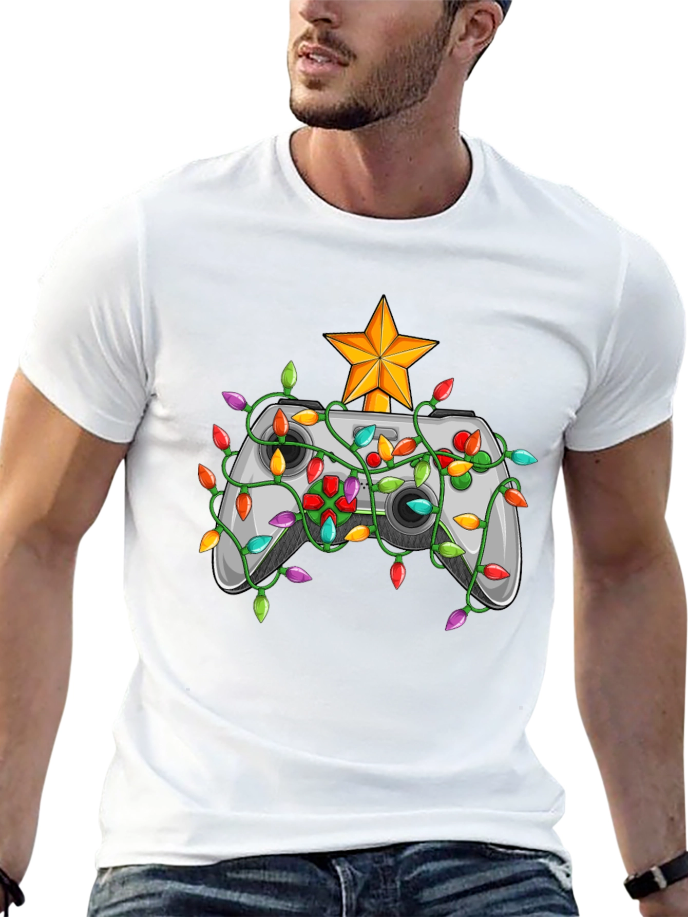Black Gamer Christmas T-Shirt - Holiday Gaming Tee view 13