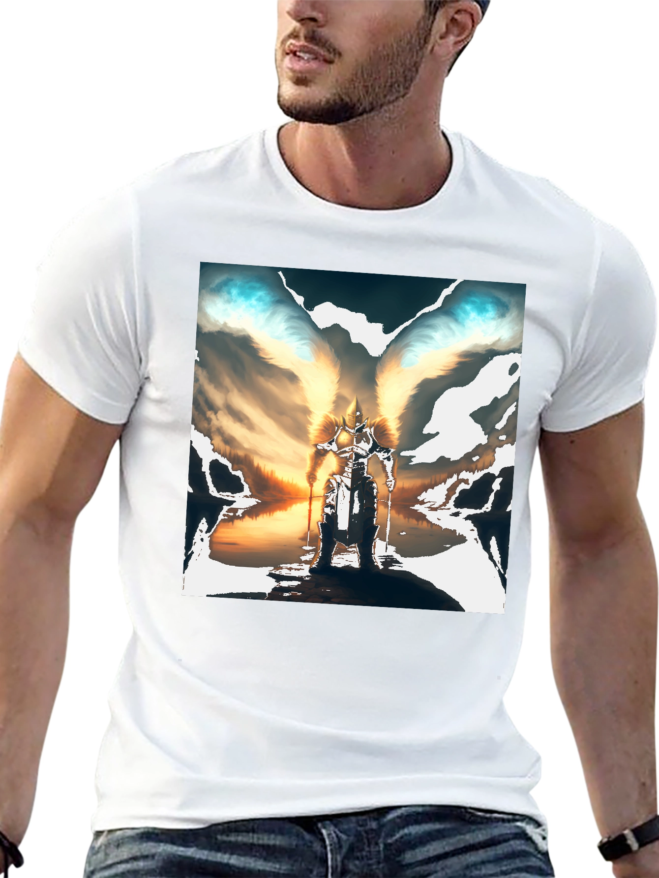 Black Winged Warrior Graphic Tee view 13