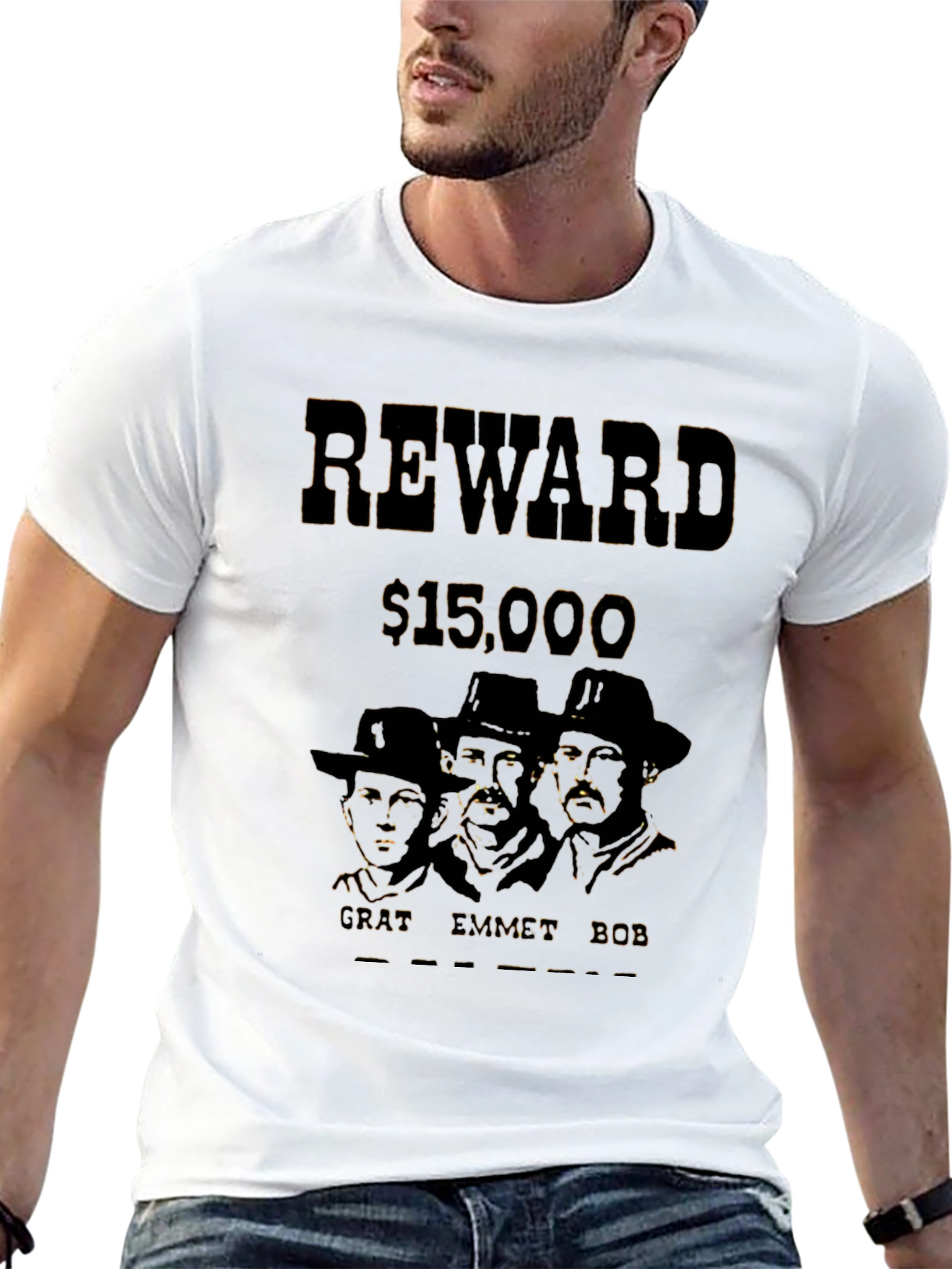Black Vintage Reward T-Shirt - Cratt Emmett Bob view 13