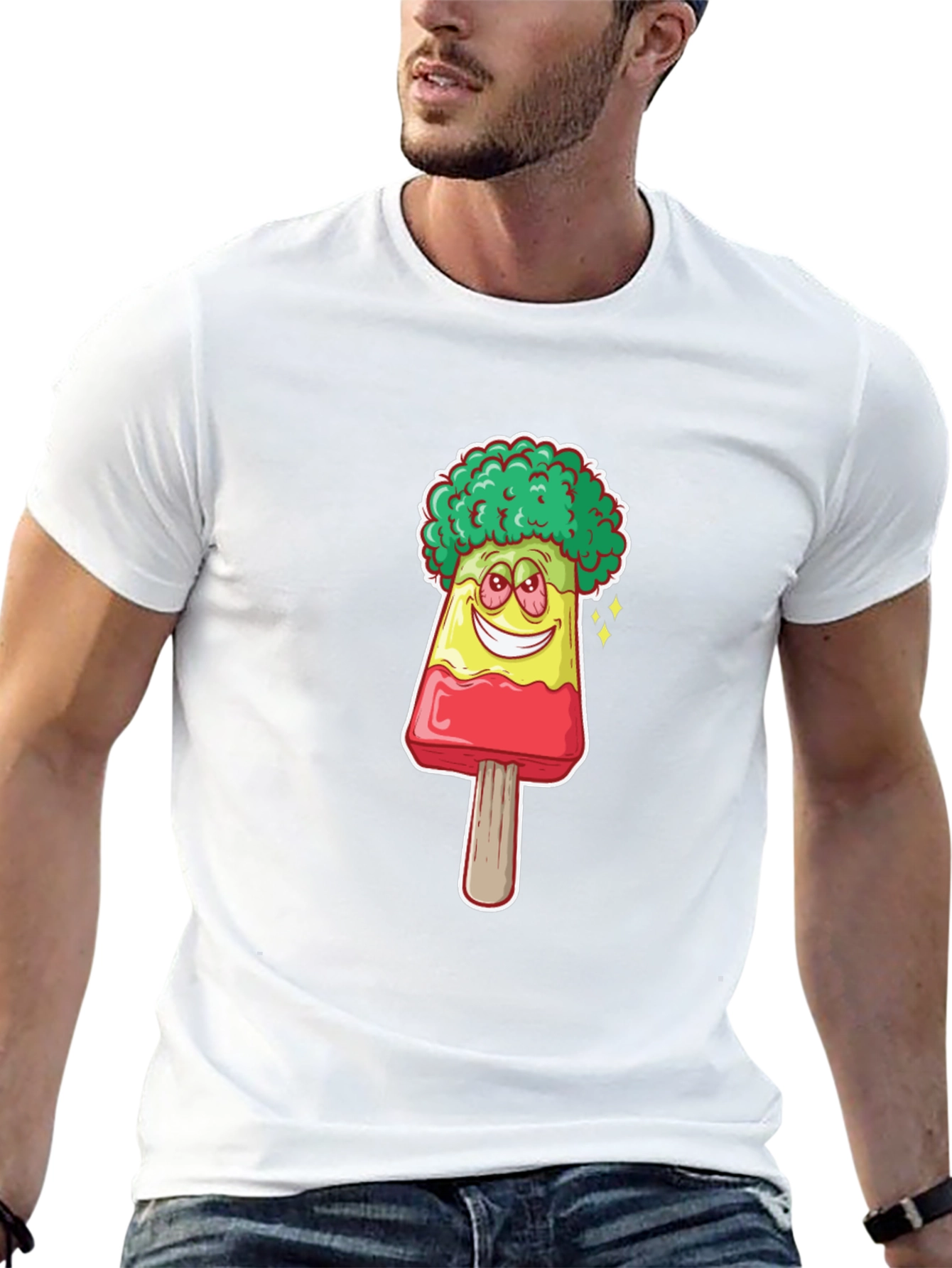 Black Novelty Popsicle Character T-Shirt view 13
